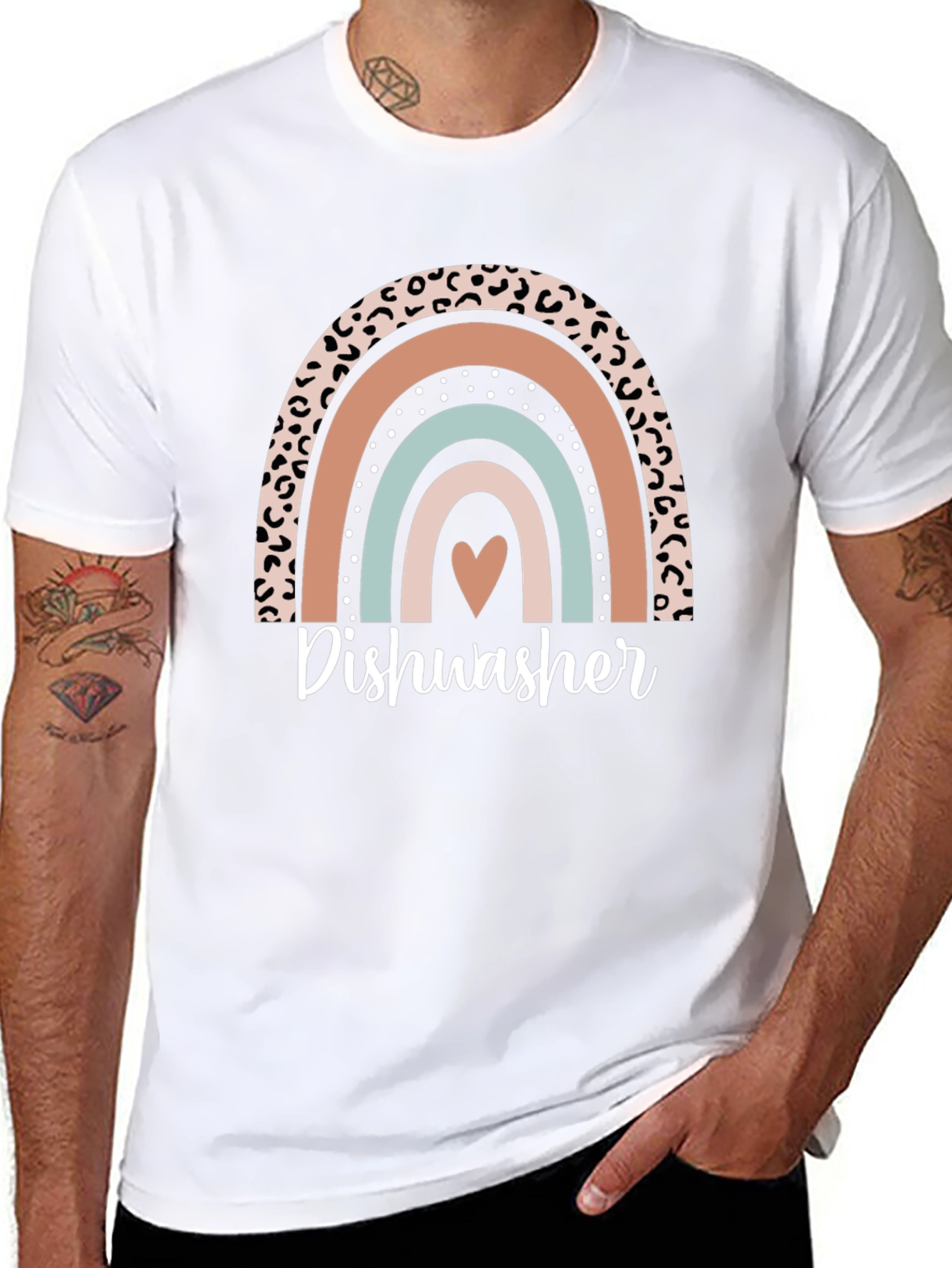 Dishwasher Rainbow Graphic T-Shirt