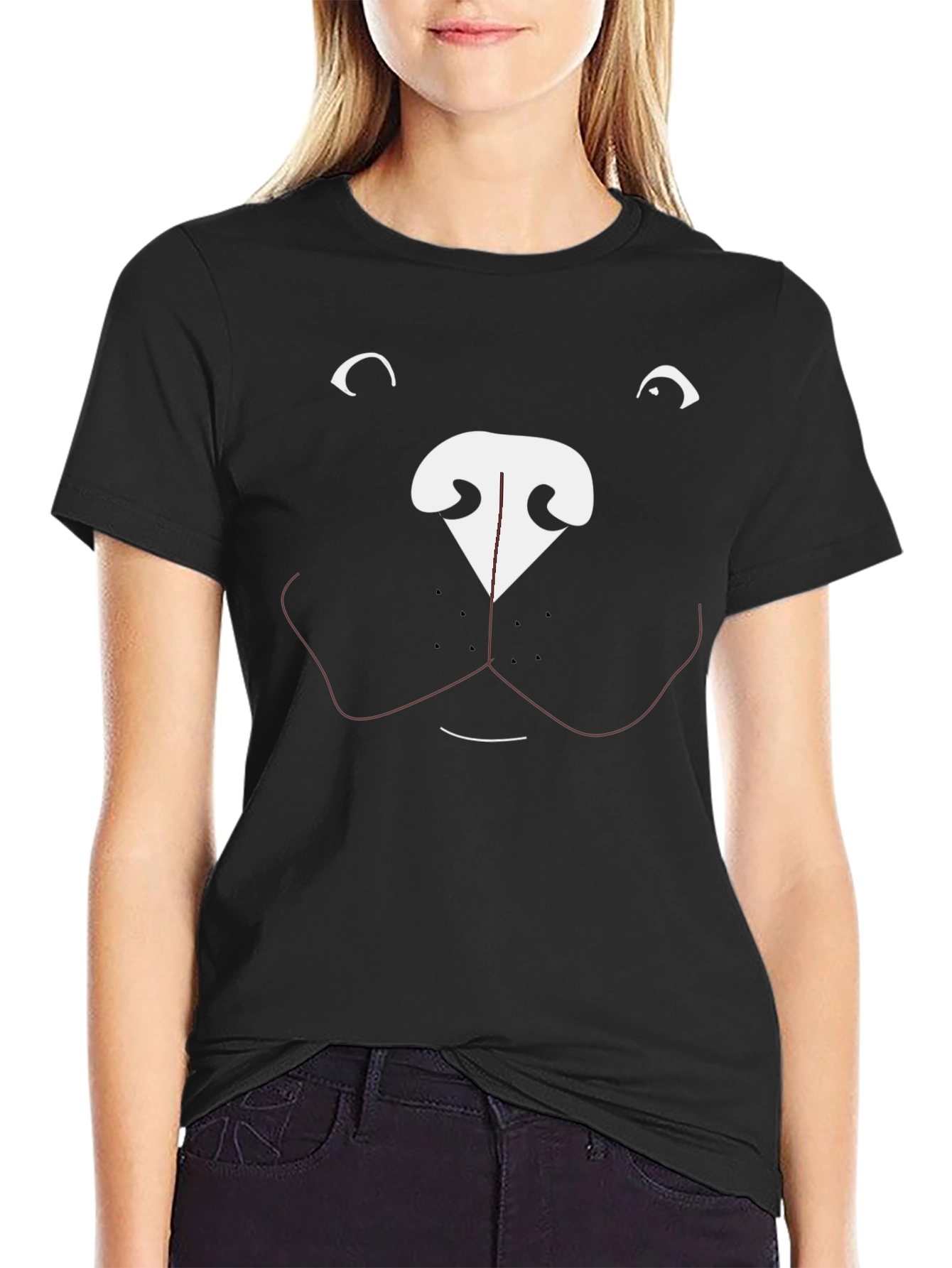 Funny Dog Face Graphic T-Shirt