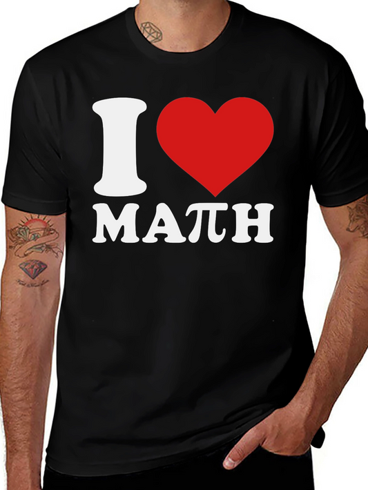 I Love Math Black T-Shirt