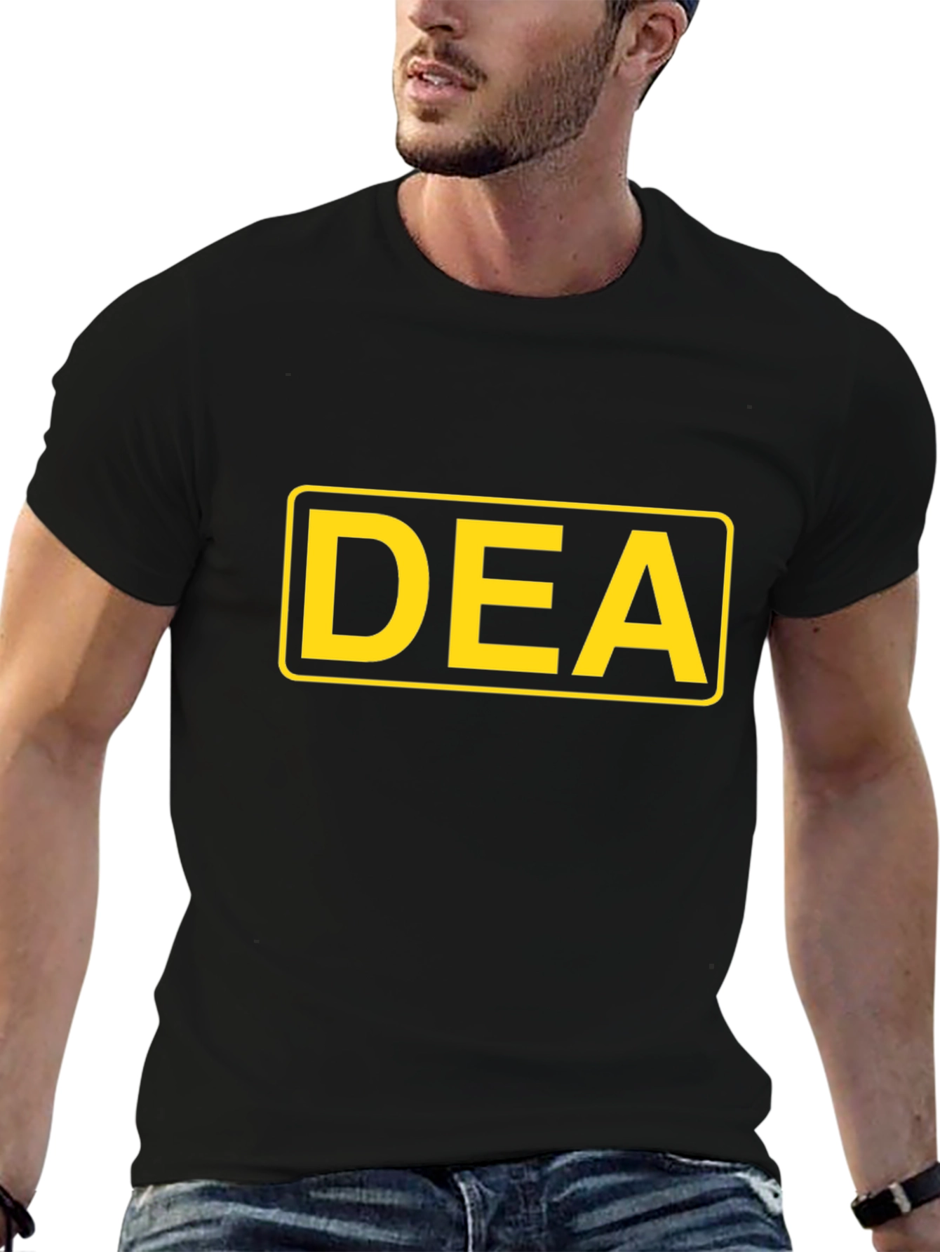 DEA Graphic T-Shirt - Bold Yellow on Black