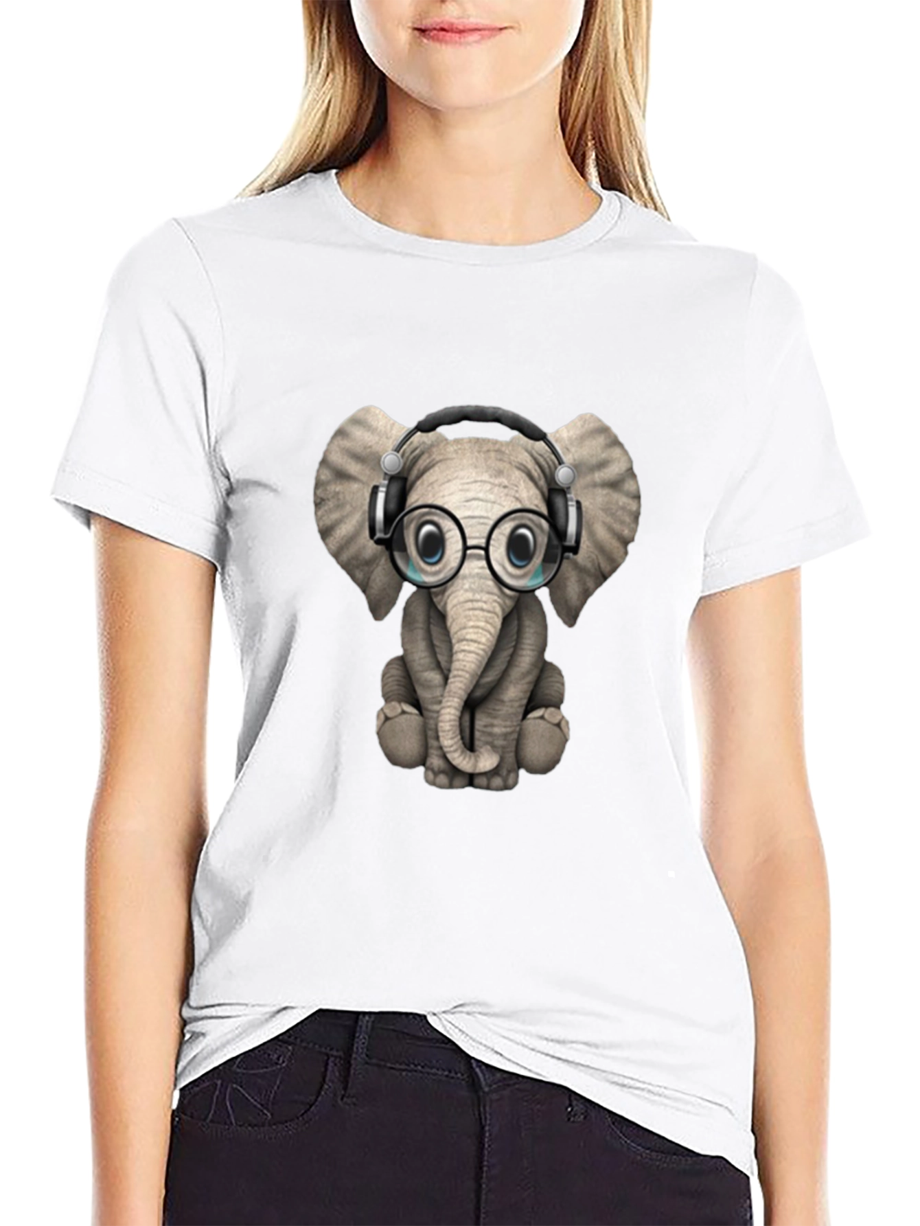 Elephant Wearing Glasses T-Shirt - Unisex
