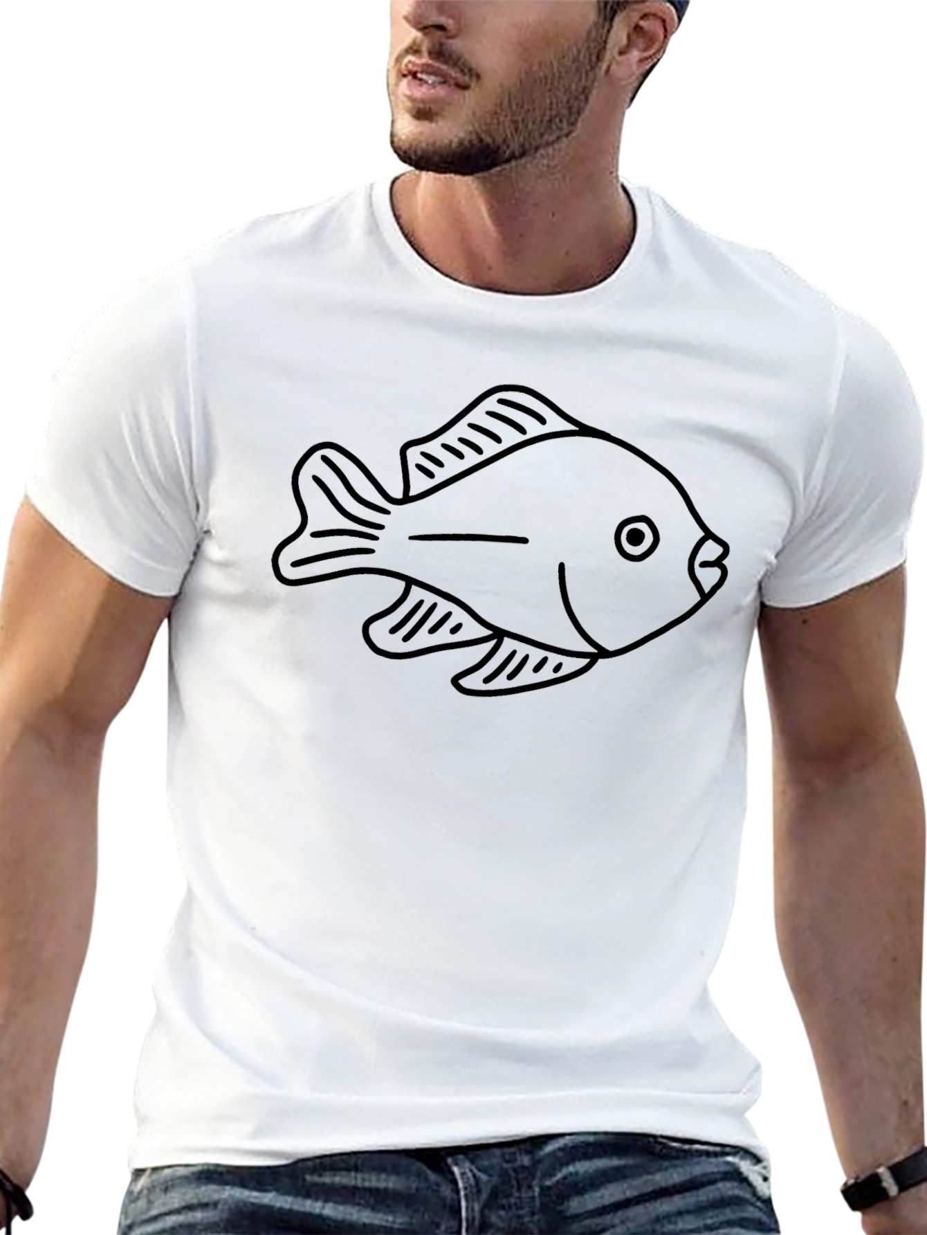 Black Fish Graphic Tee - Casual Comfort