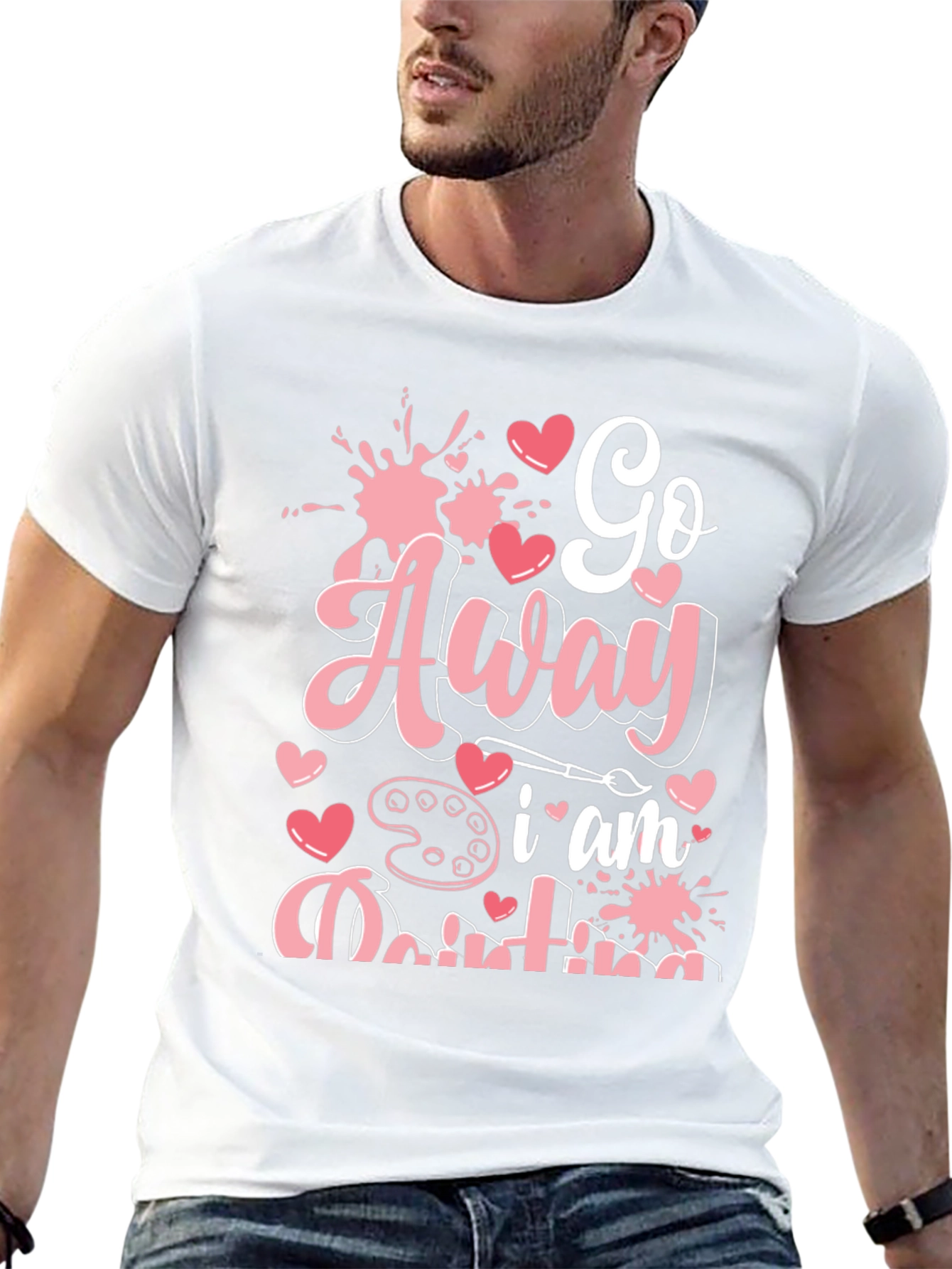 Go Away I am Painting Graphic Tee
