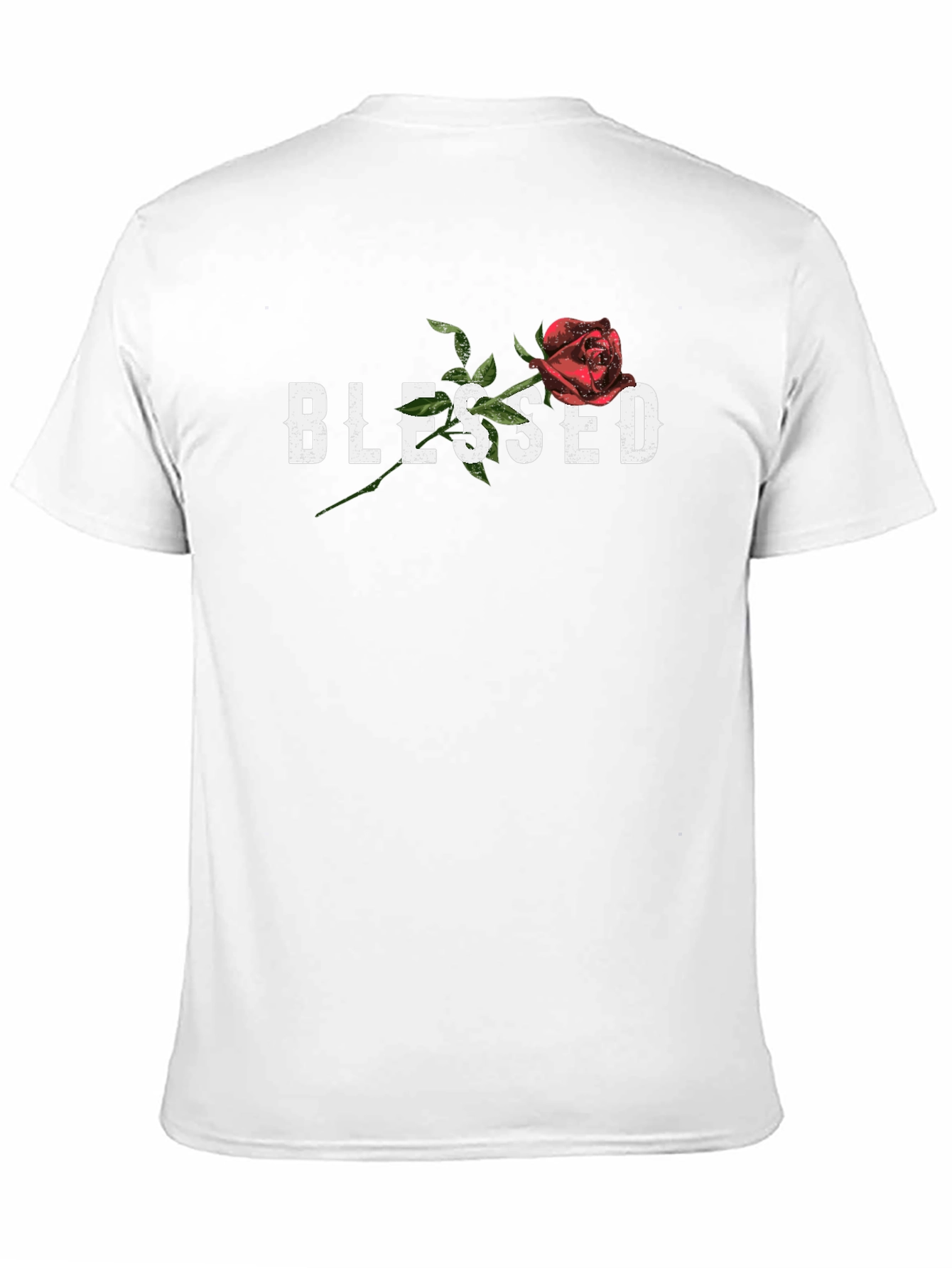 Blessed Rose Graphic Print T-Shirt - Black