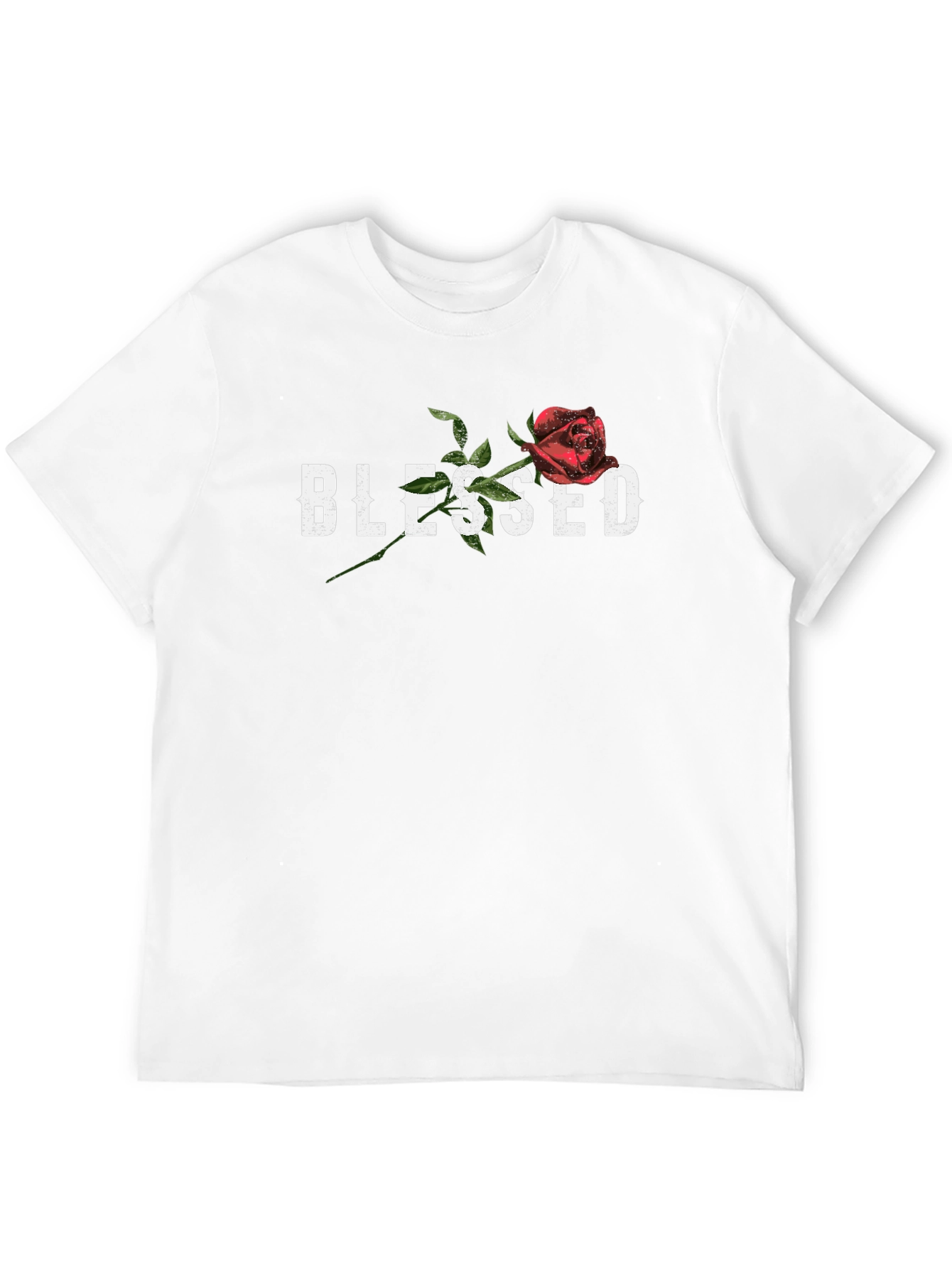 Blessed Rose Graphic Print T-Shirt - Black