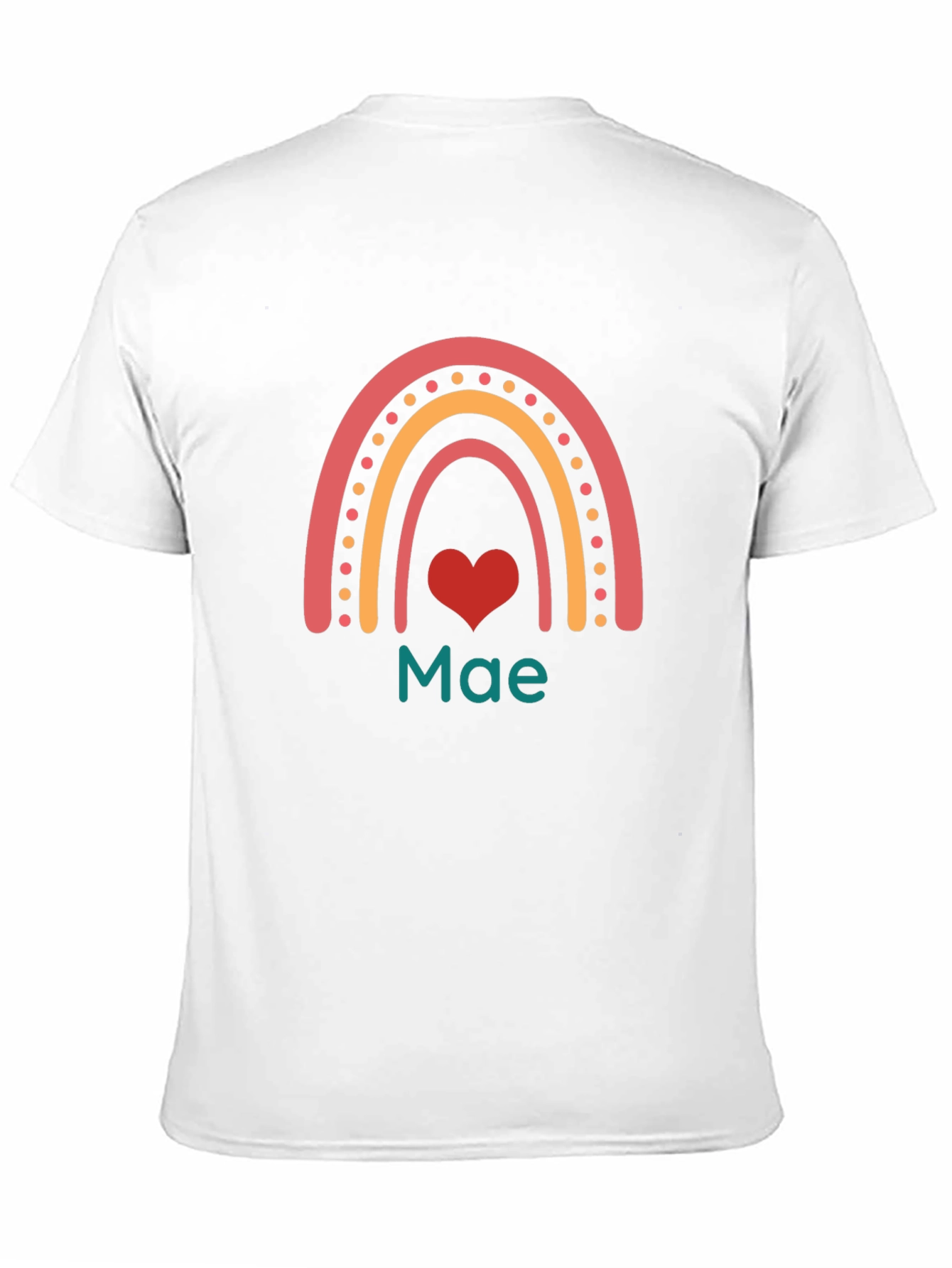 Rainbow Heart Mae T-Shirt