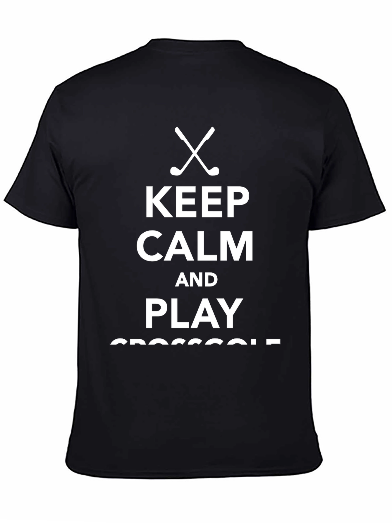 Keep Calm & Play Crossgolf T-Shirt - Black Tee