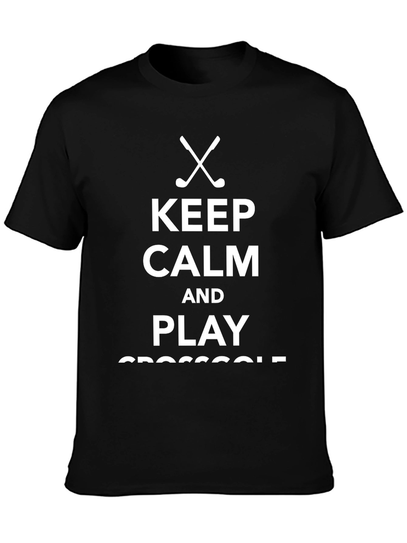 Keep Calm & Play Crossgolf T-Shirt - Black Tee