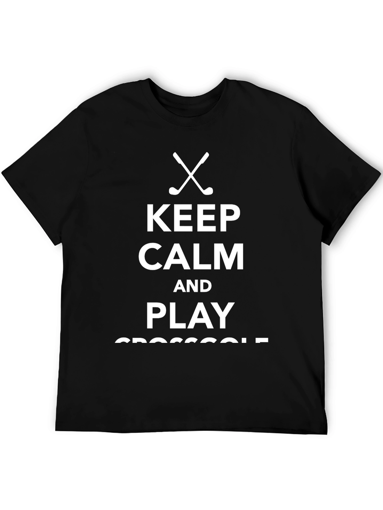 Keep Calm & Play Crossgolf T-Shirt - Black Tee