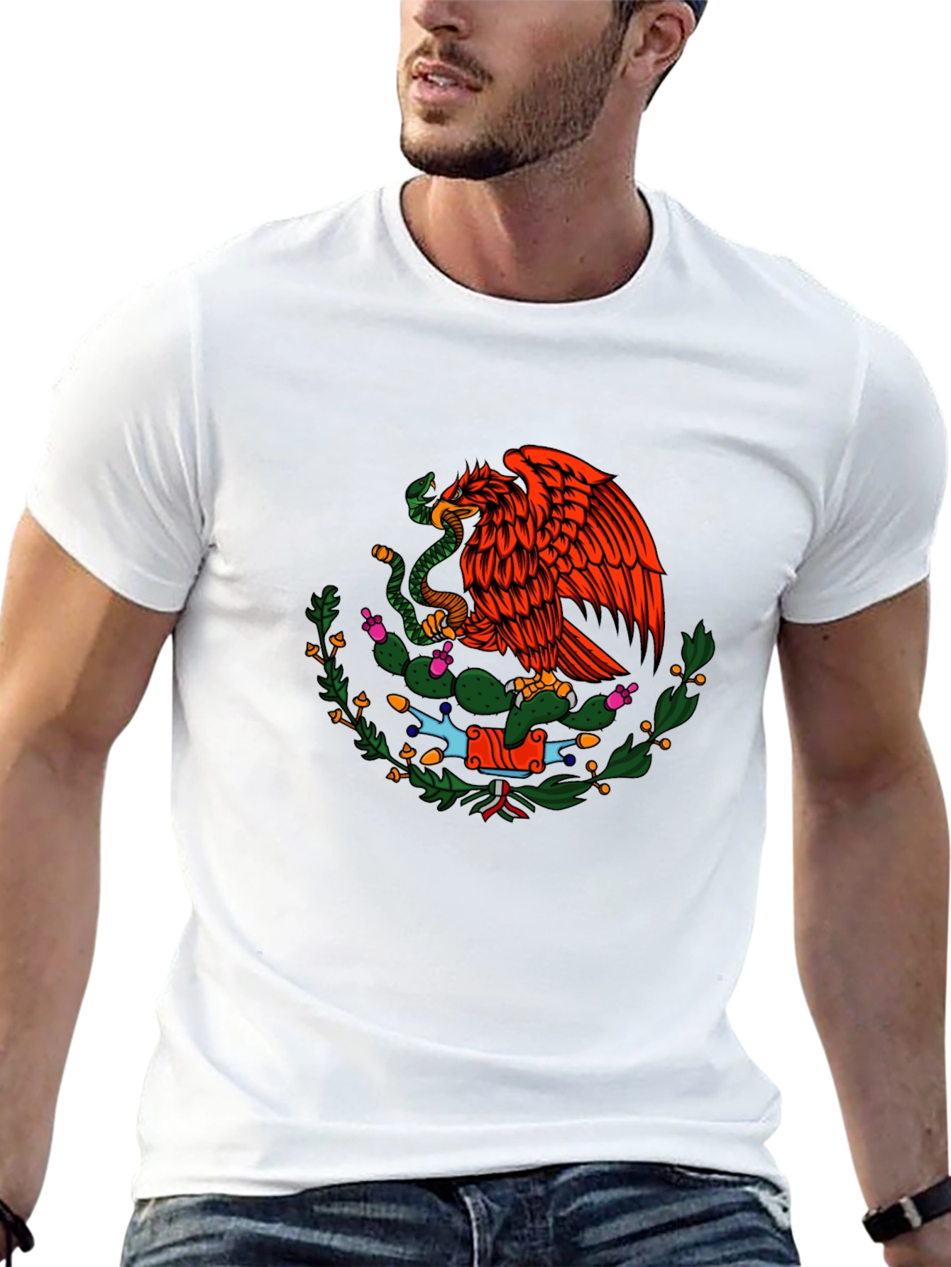 Mexican Eagle T-Shirt - Black Graphic Tee
