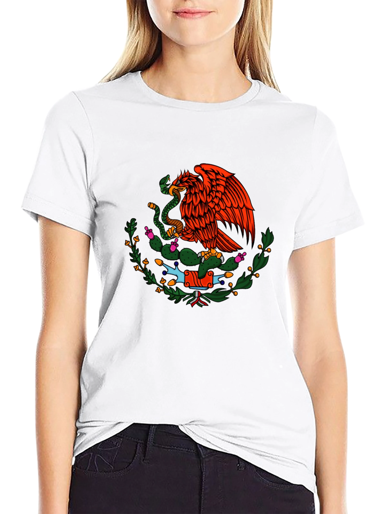 Mexican Eagle T-Shirt - Black Graphic Tee