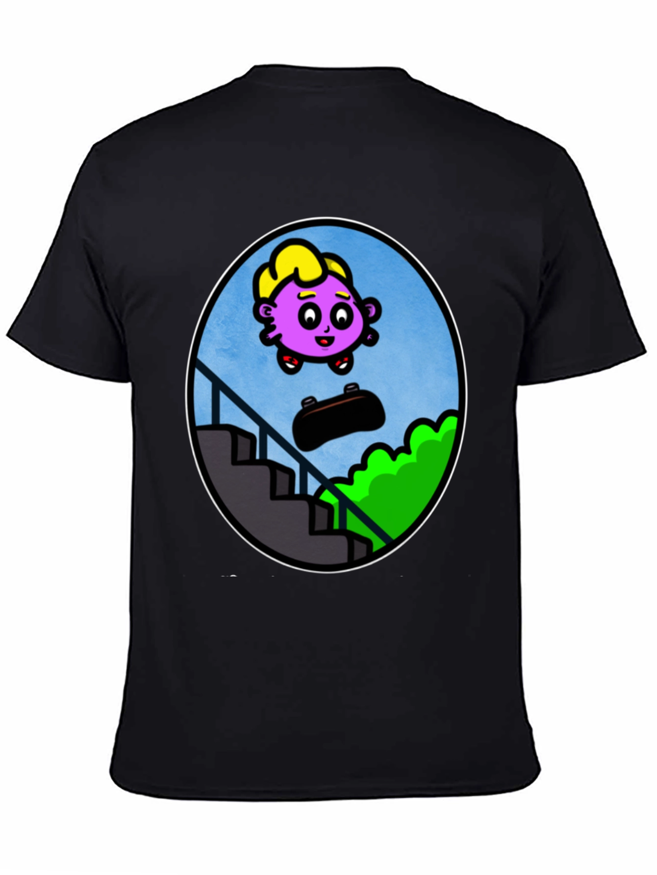 Cartoon Character Skateboard T-Shirt