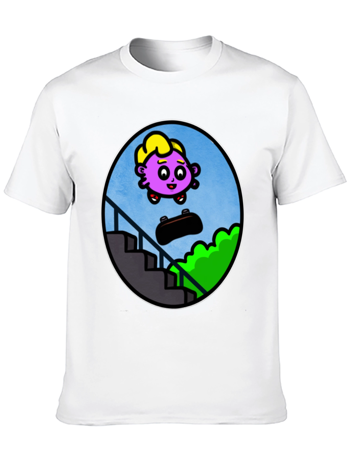 Cartoon Character Skateboard T-Shirt