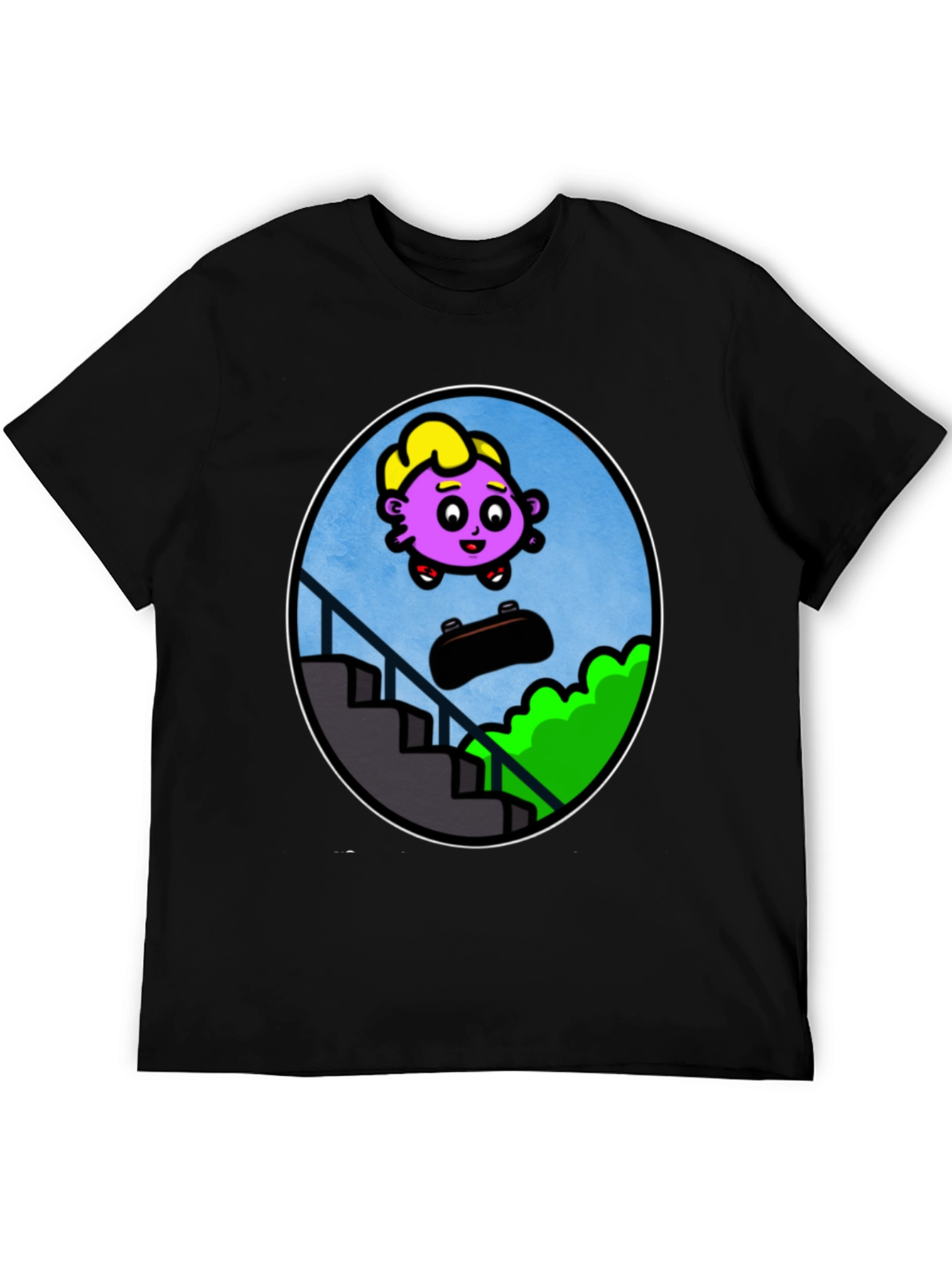 Cartoon Character Skateboard T-Shirt