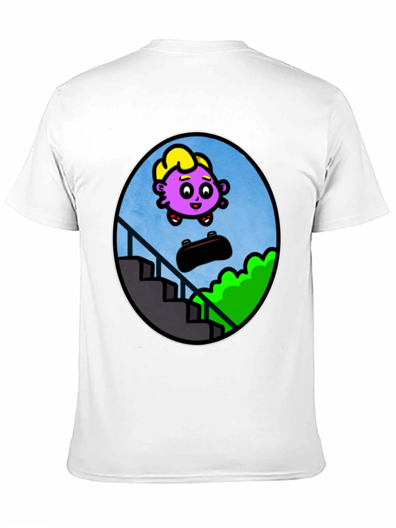 Cartoon Character Skateboard T-Shirt