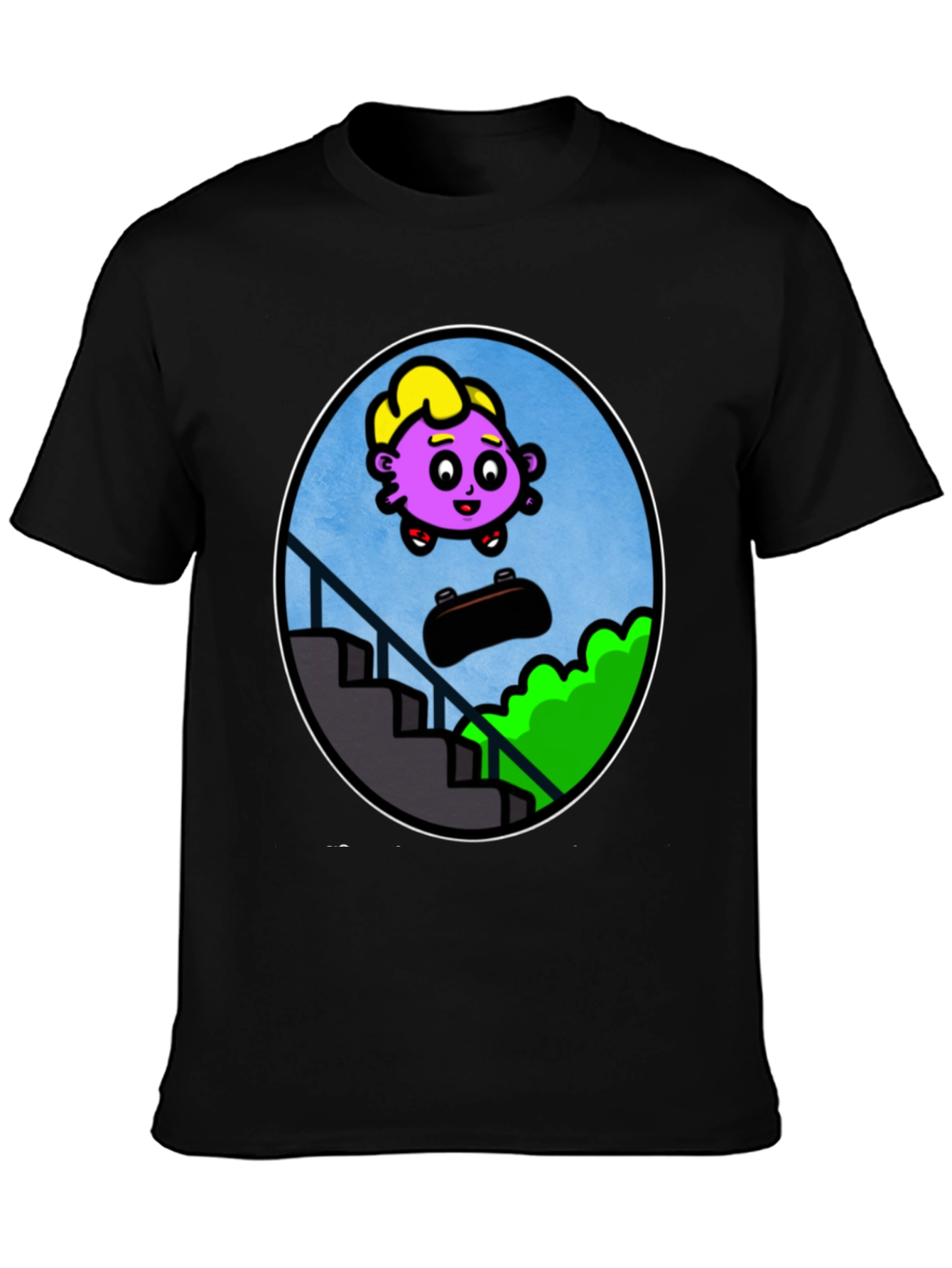 Cartoon Character Skateboard T-Shirt