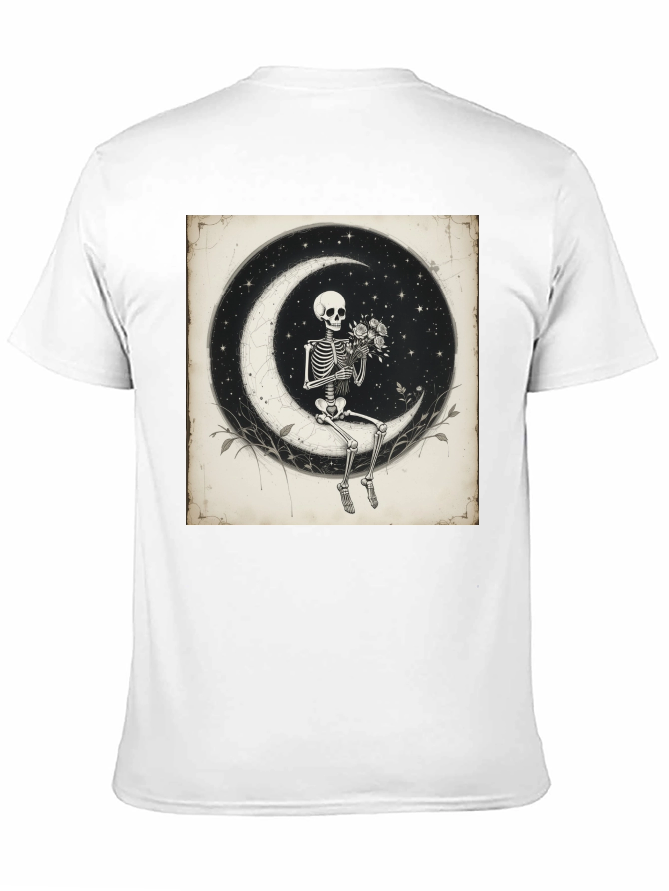Moonlight Skeleton T-Shirt - Unique Gothic Design