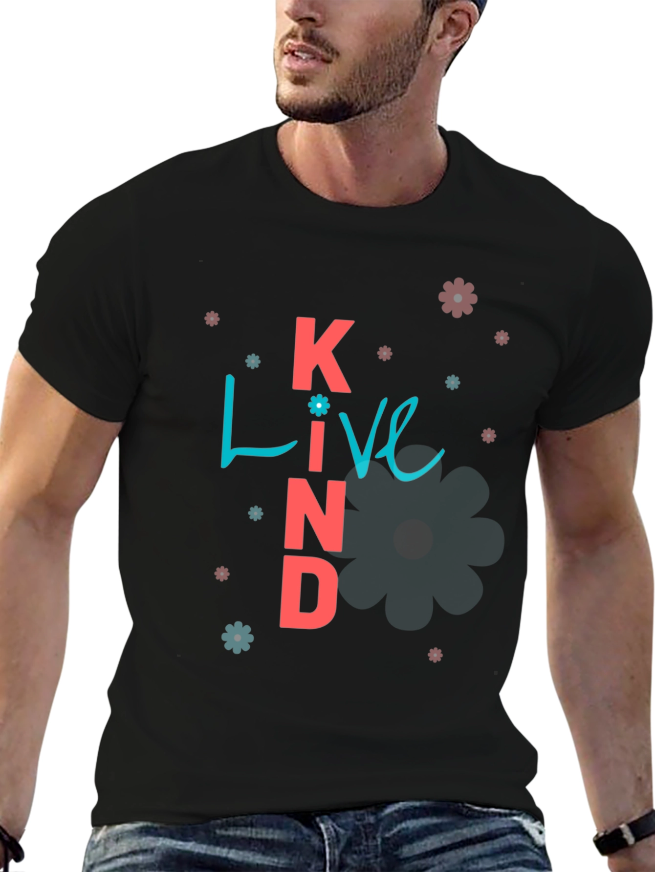 Live Kind Graphic T-Shirt - Positive Message