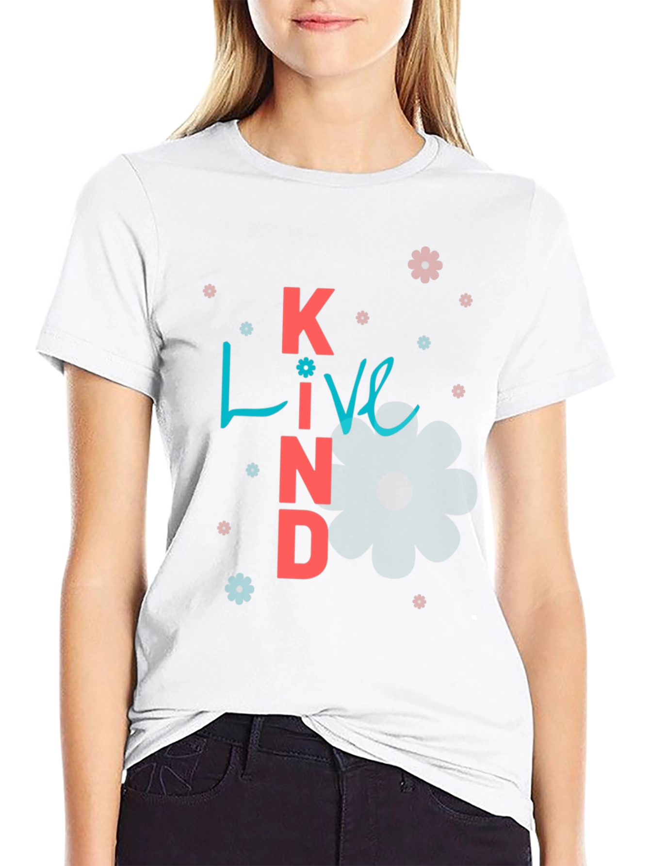 Live Kind Graphic T-Shirt - Positive Message
