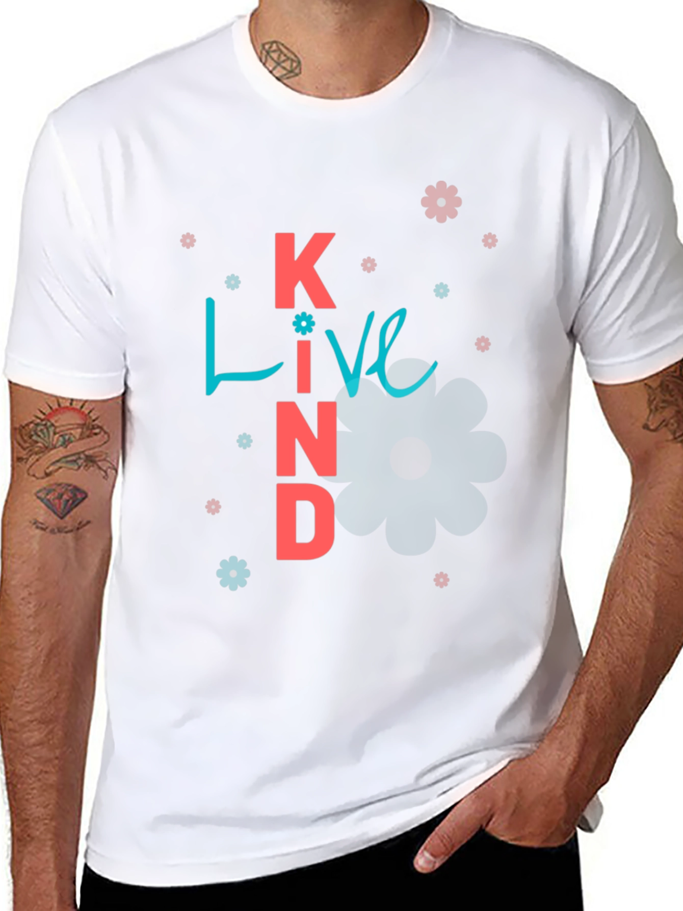 Live Kind Graphic T-Shirt - Positive Message