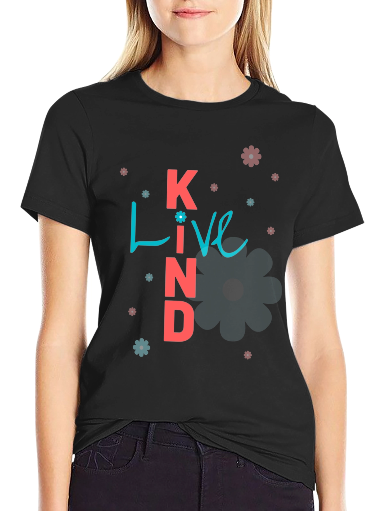Live Kind Graphic T-Shirt - Positive Message