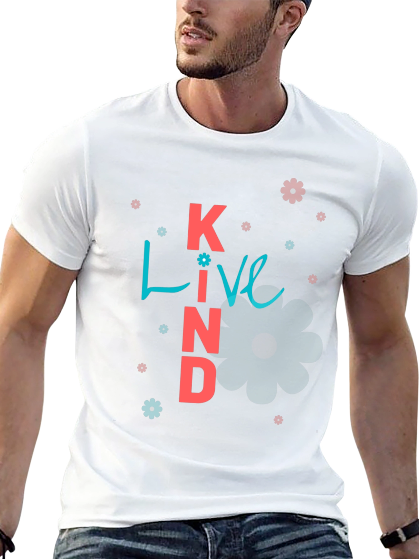 Live Kind Graphic T-Shirt - Positive Message