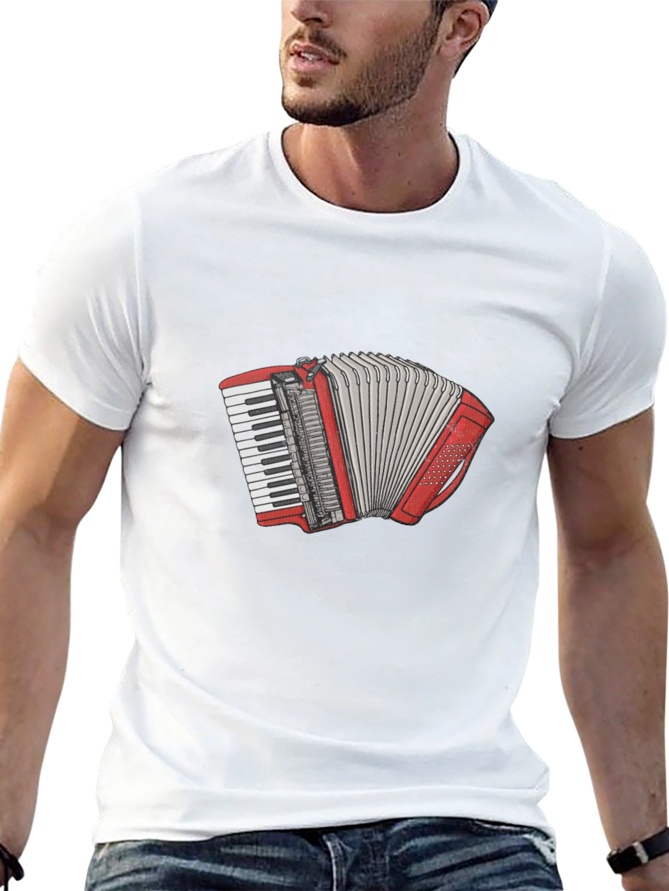 Accordion Graphic T-Shirt - Musician Tee