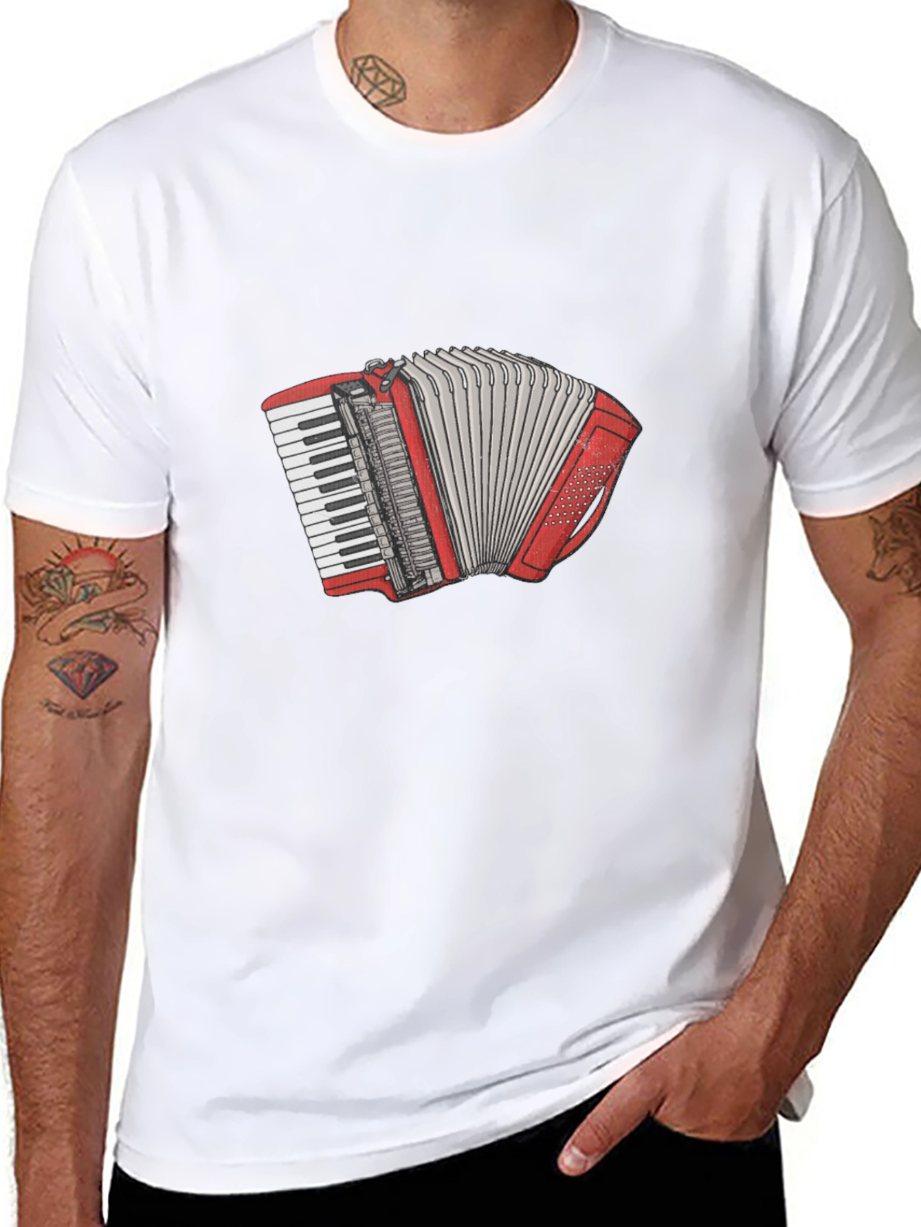 Accordion Graphic T-Shirt - Musician Tee