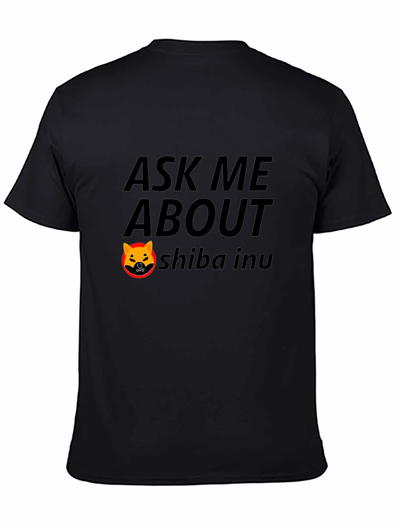 Ask Me About Shiba Inu Black T-Shirt