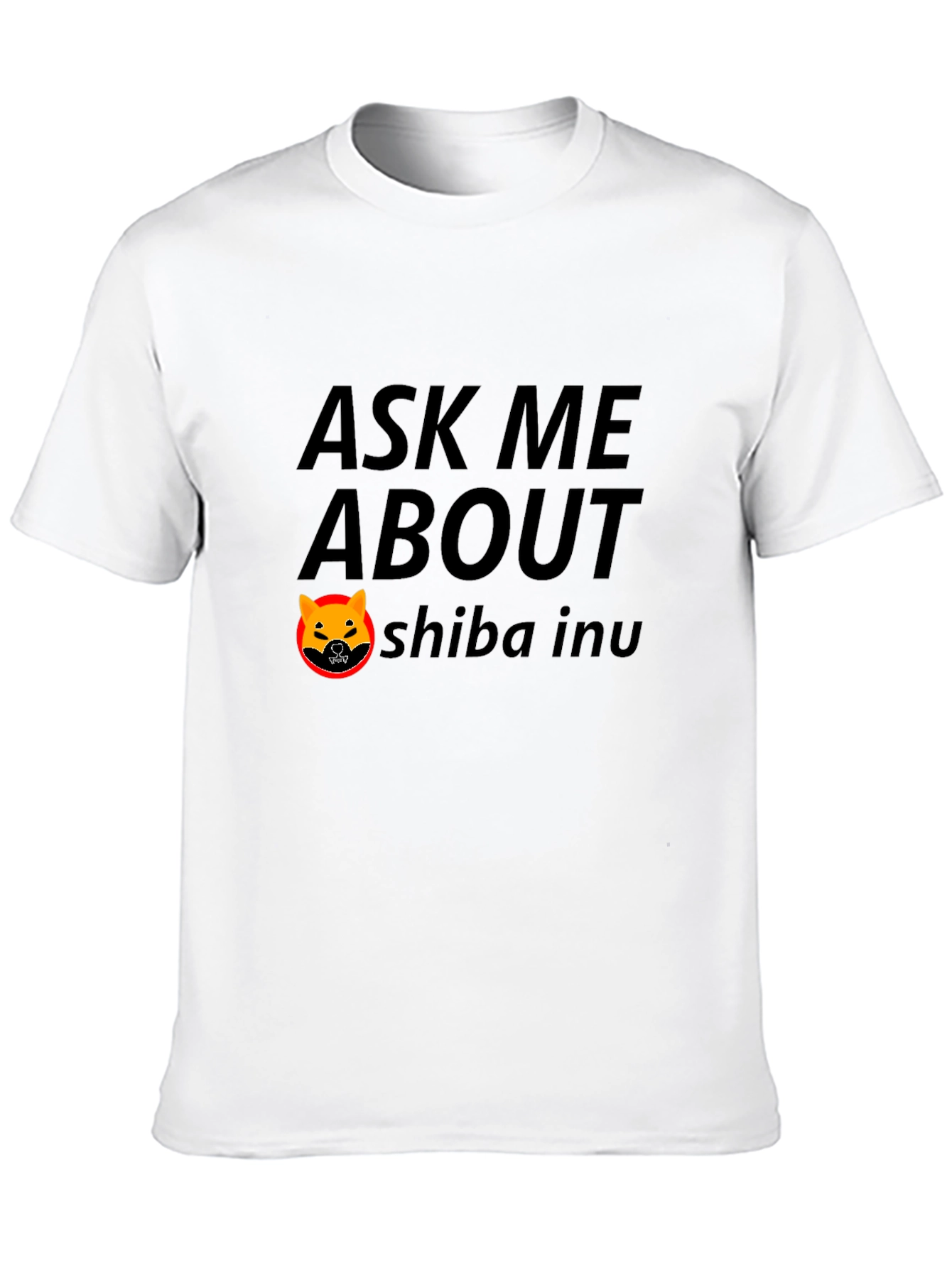 Ask Me About Shiba Inu Black T-Shirt
