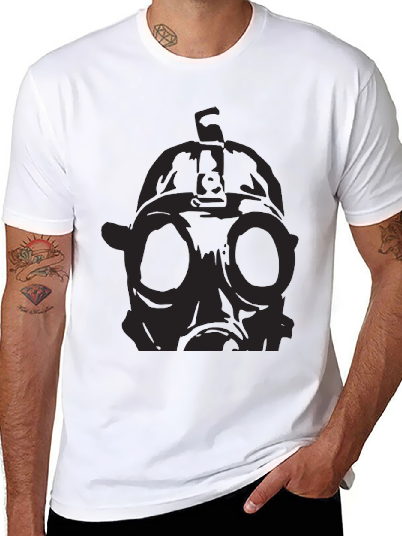Graphic Tee - Gas Mask - Black