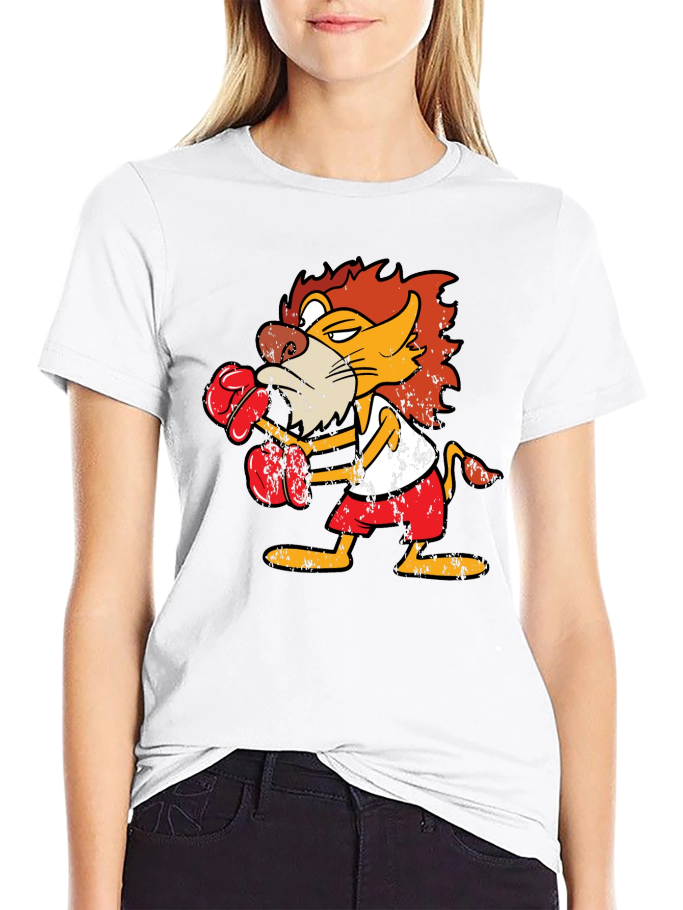 Boxing Lion Graphic T-Shirt