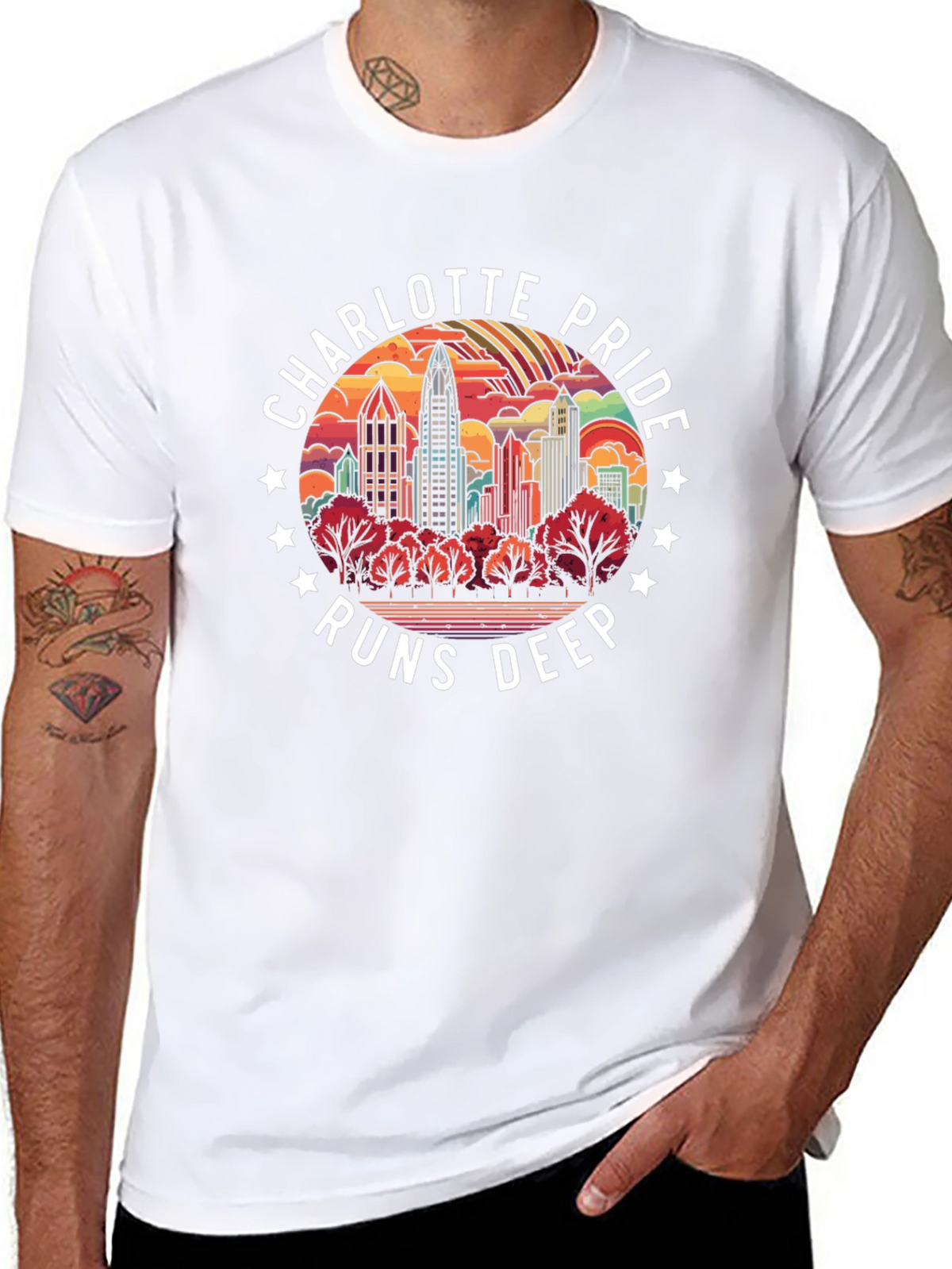 Charlotte Pride Runs Deep Graphic T-Shirt