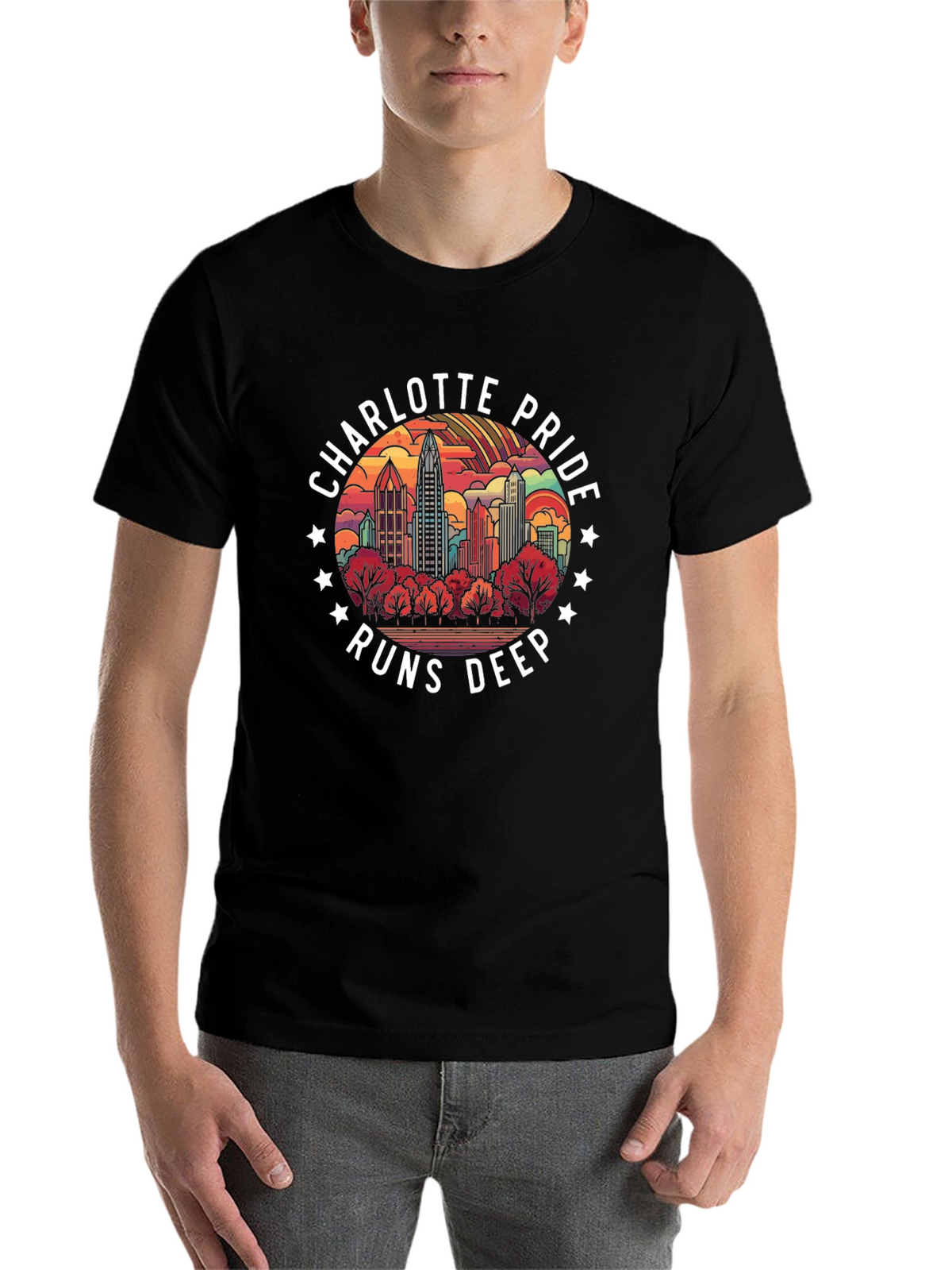 Charlotte Pride Runs Deep Graphic T-Shirt