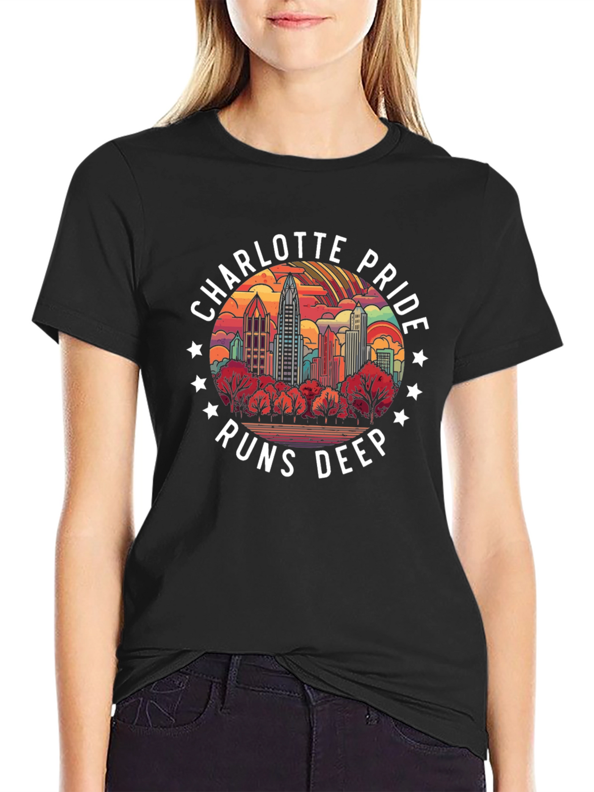 Charlotte Pride Runs Deep Graphic T-Shirt