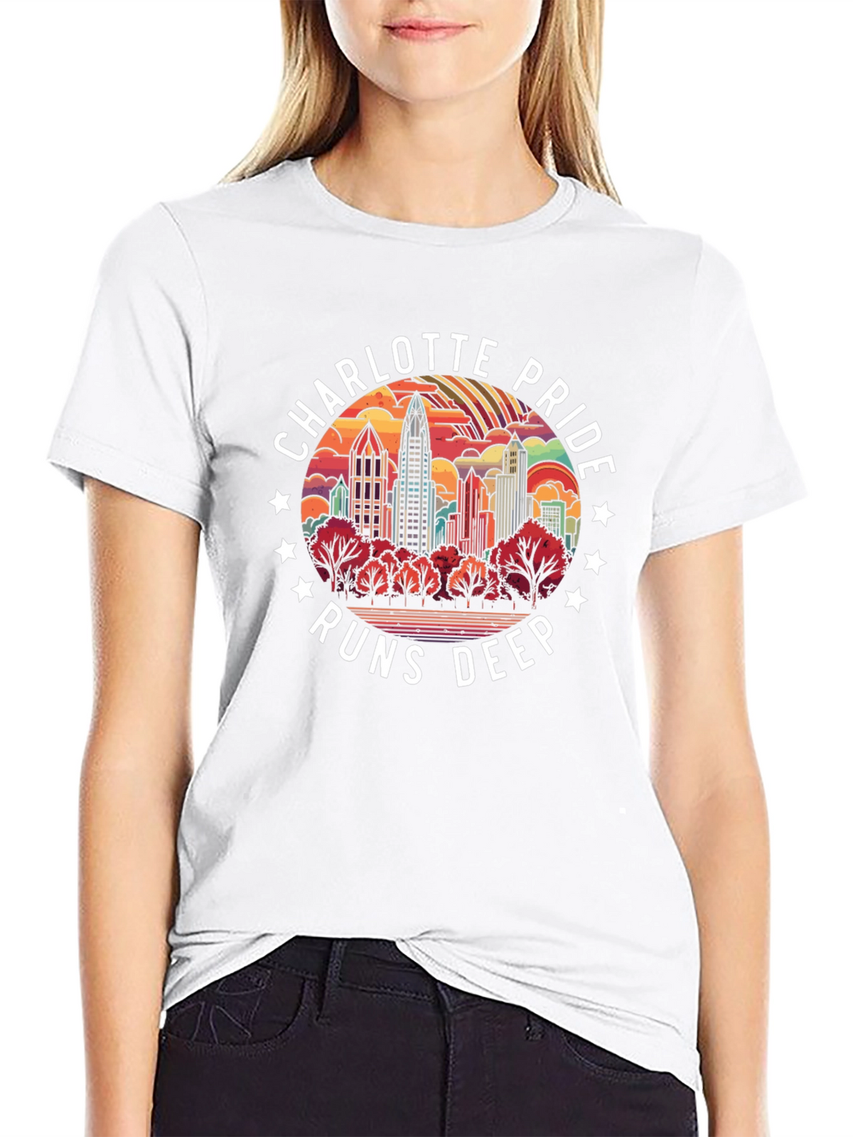 Charlotte Pride Runs Deep Graphic T-Shirt