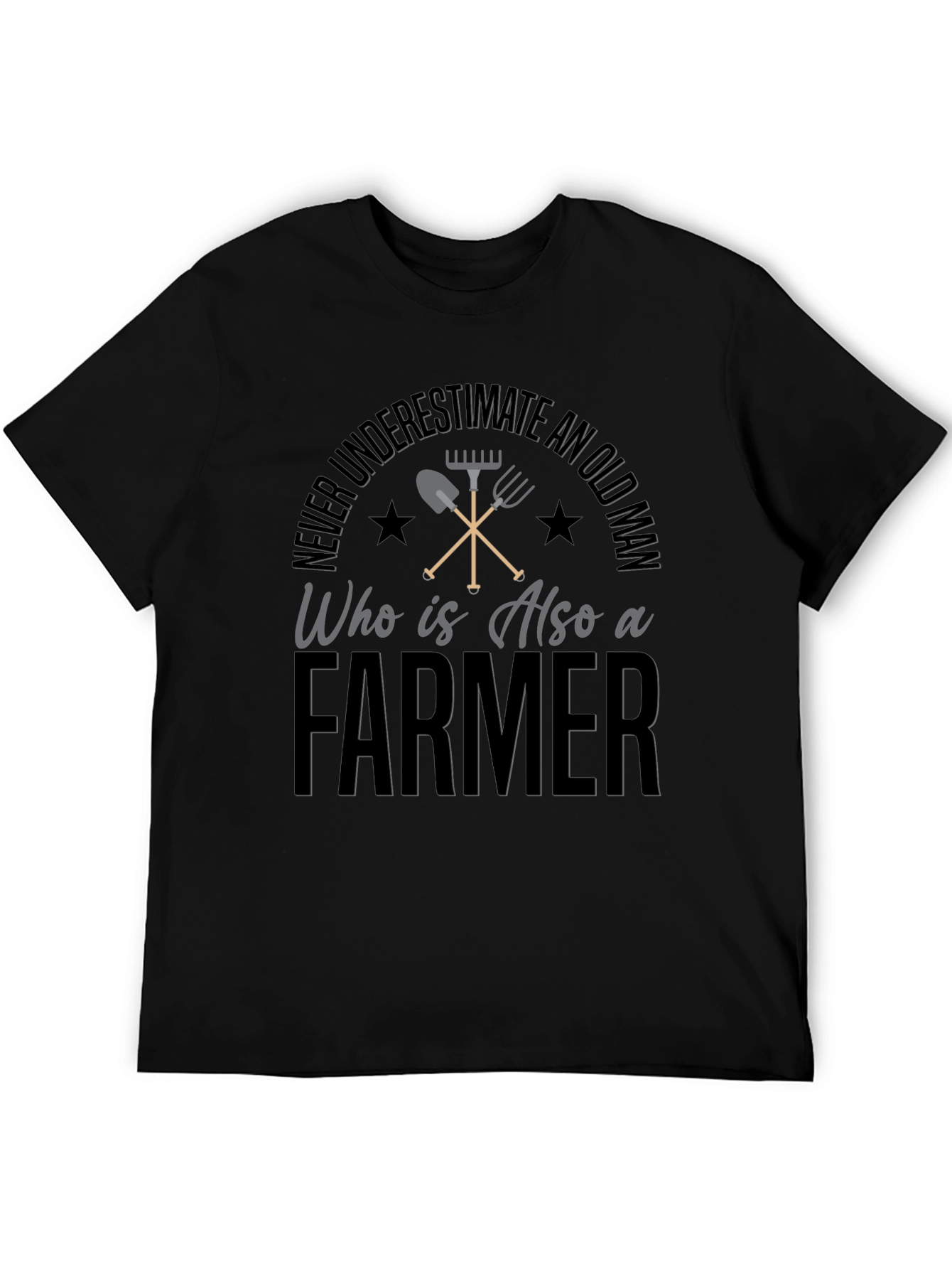 Never Underestimate An Old Man Farmer T-Shirt