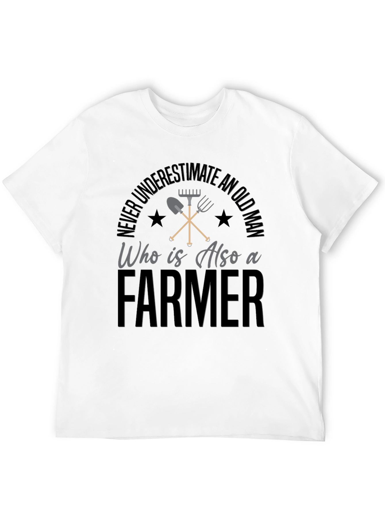 Never Underestimate An Old Man Farmer T-Shirt