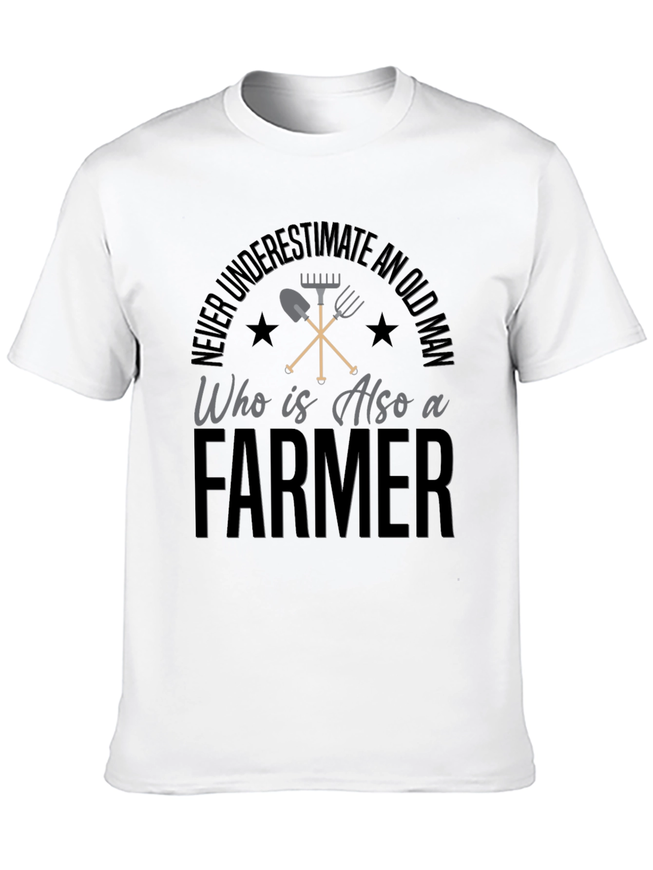 Never Underestimate An Old Man Farmer T-Shirt