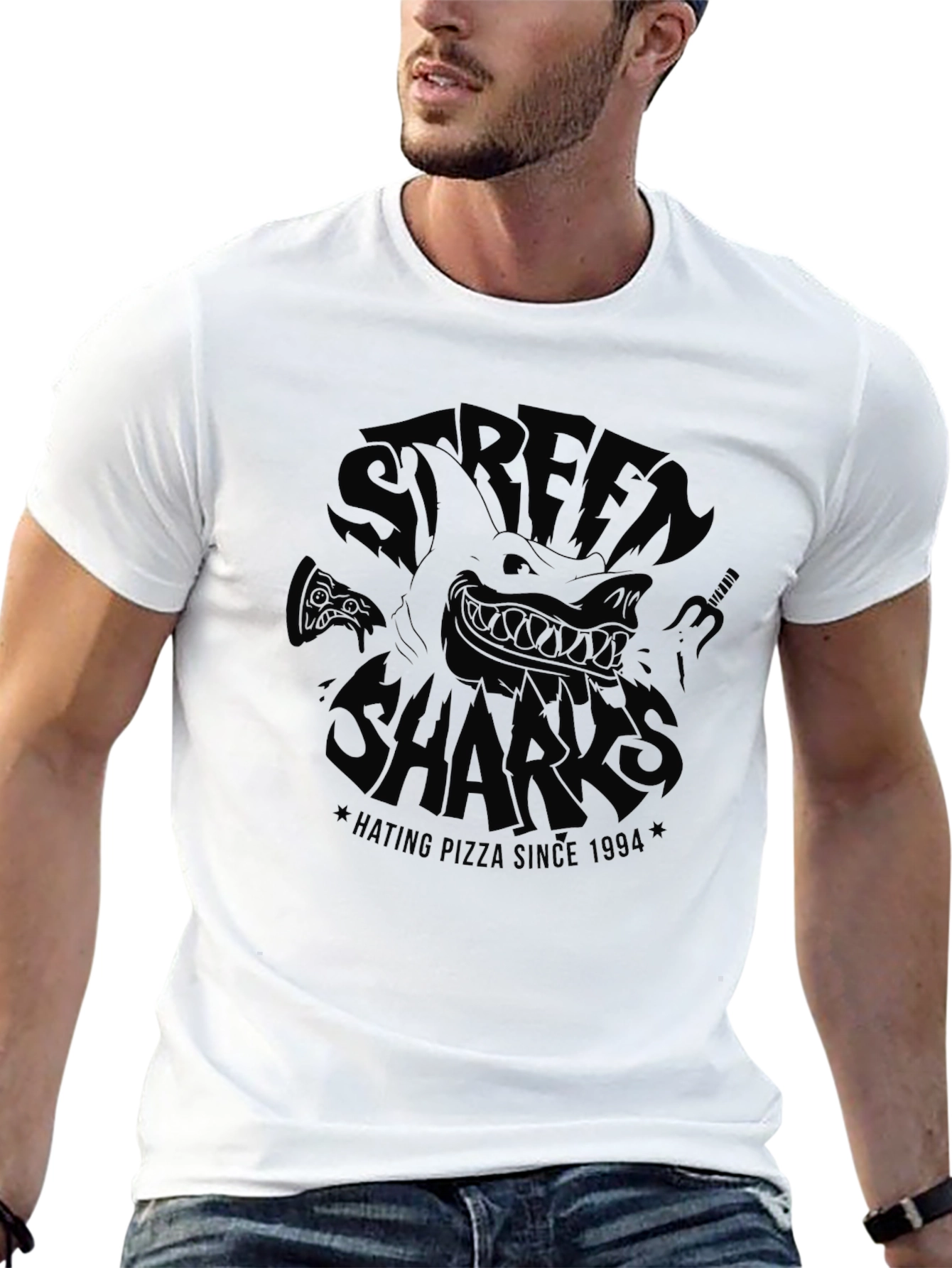 Street Sharks Hating Pizza Since 1994 Graphic T-Shirt