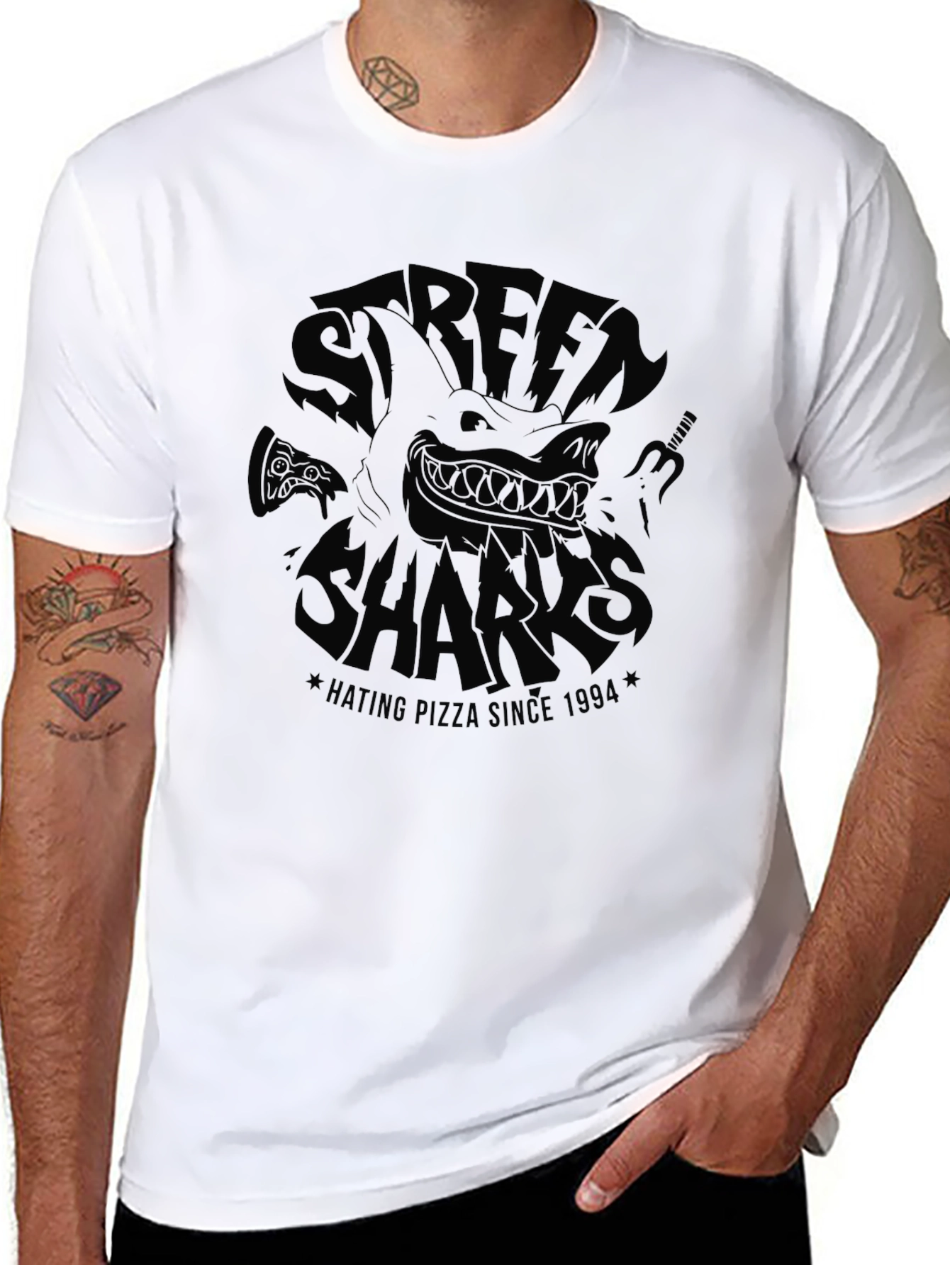 Street Sharks Hating Pizza Since 1994 Graphic T-Shirt