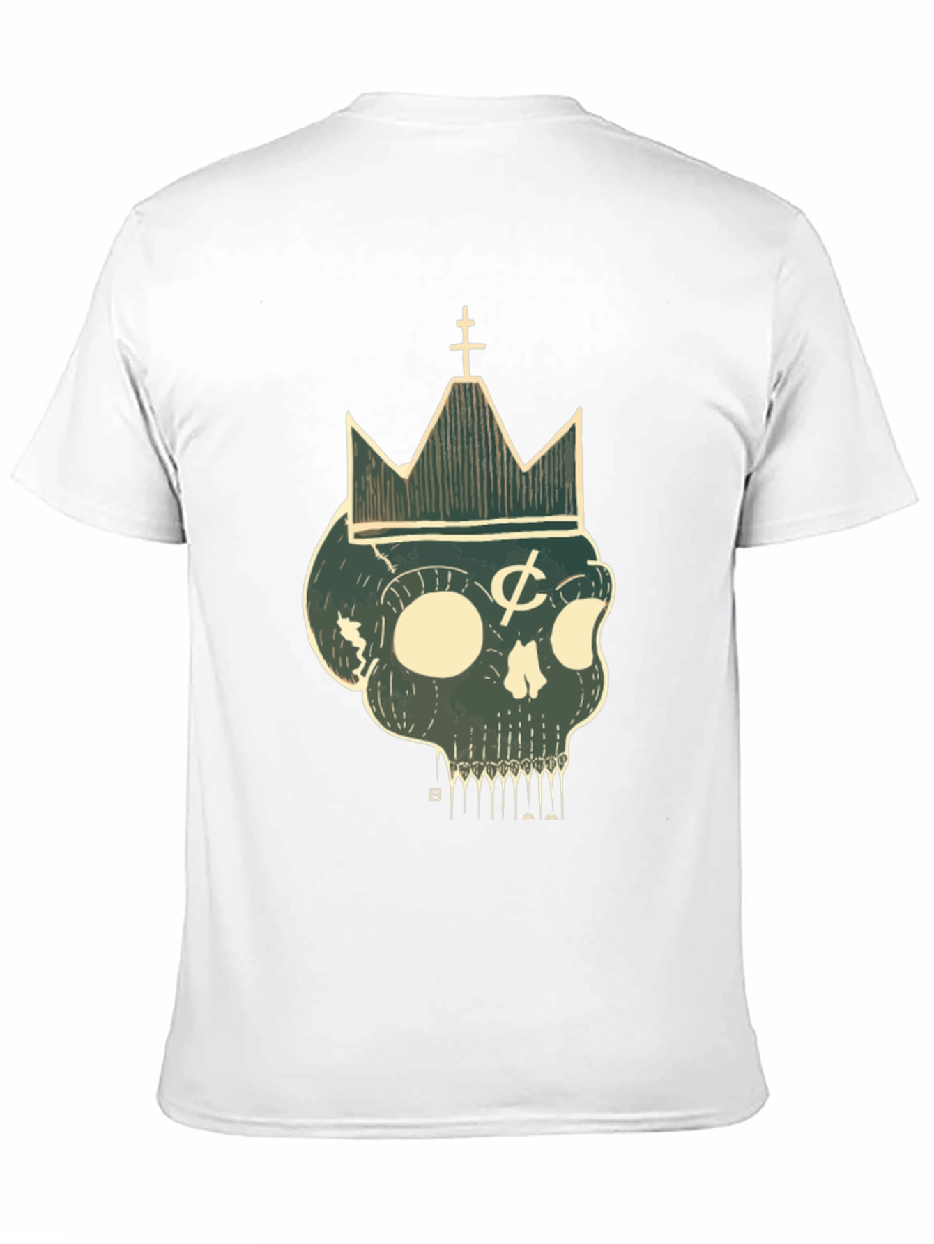 Skull Crown Graphic Tee - Black