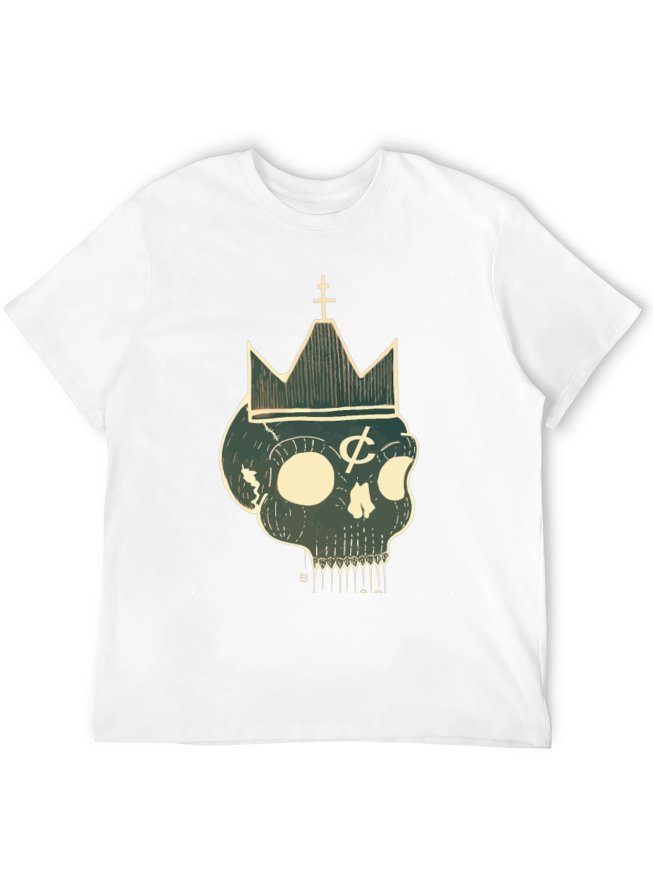 Skull Crown Graphic Tee - Black