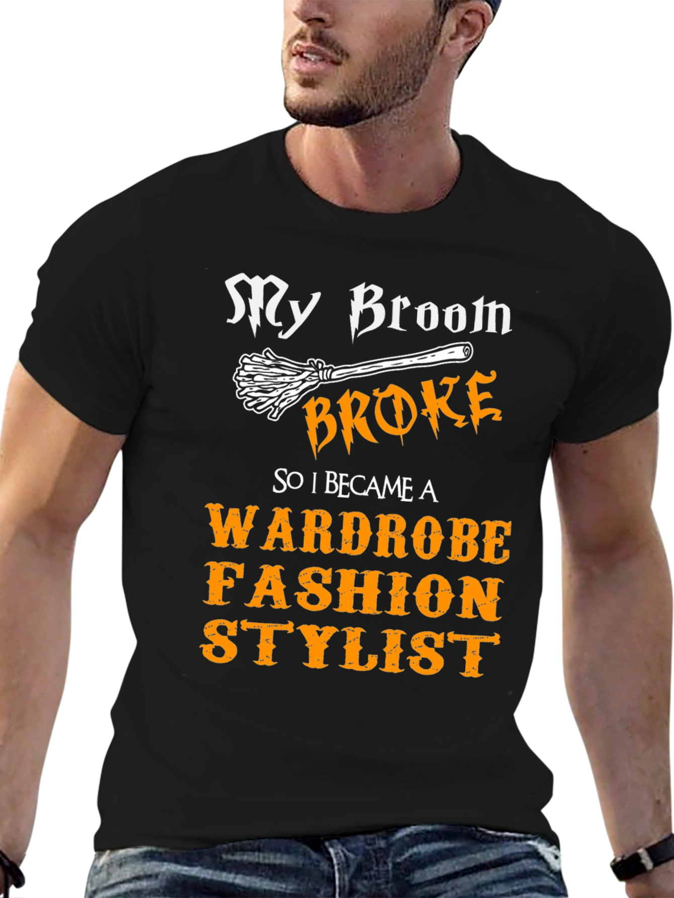 Broom Broke Wardrobe Fashion Stylist T-Shirt
