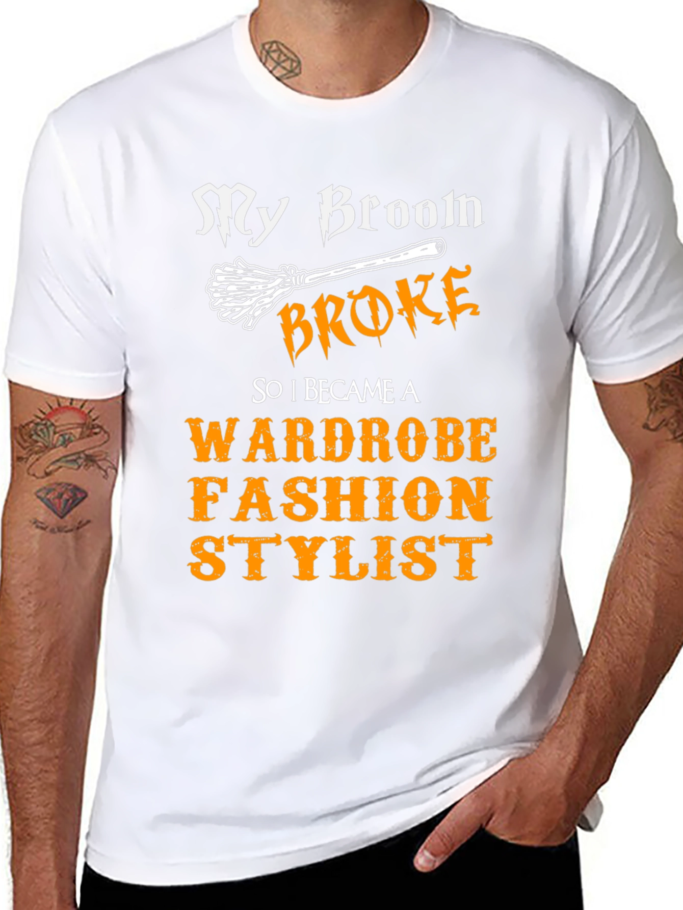 Broom Broke Wardrobe Fashion Stylist T-Shirt