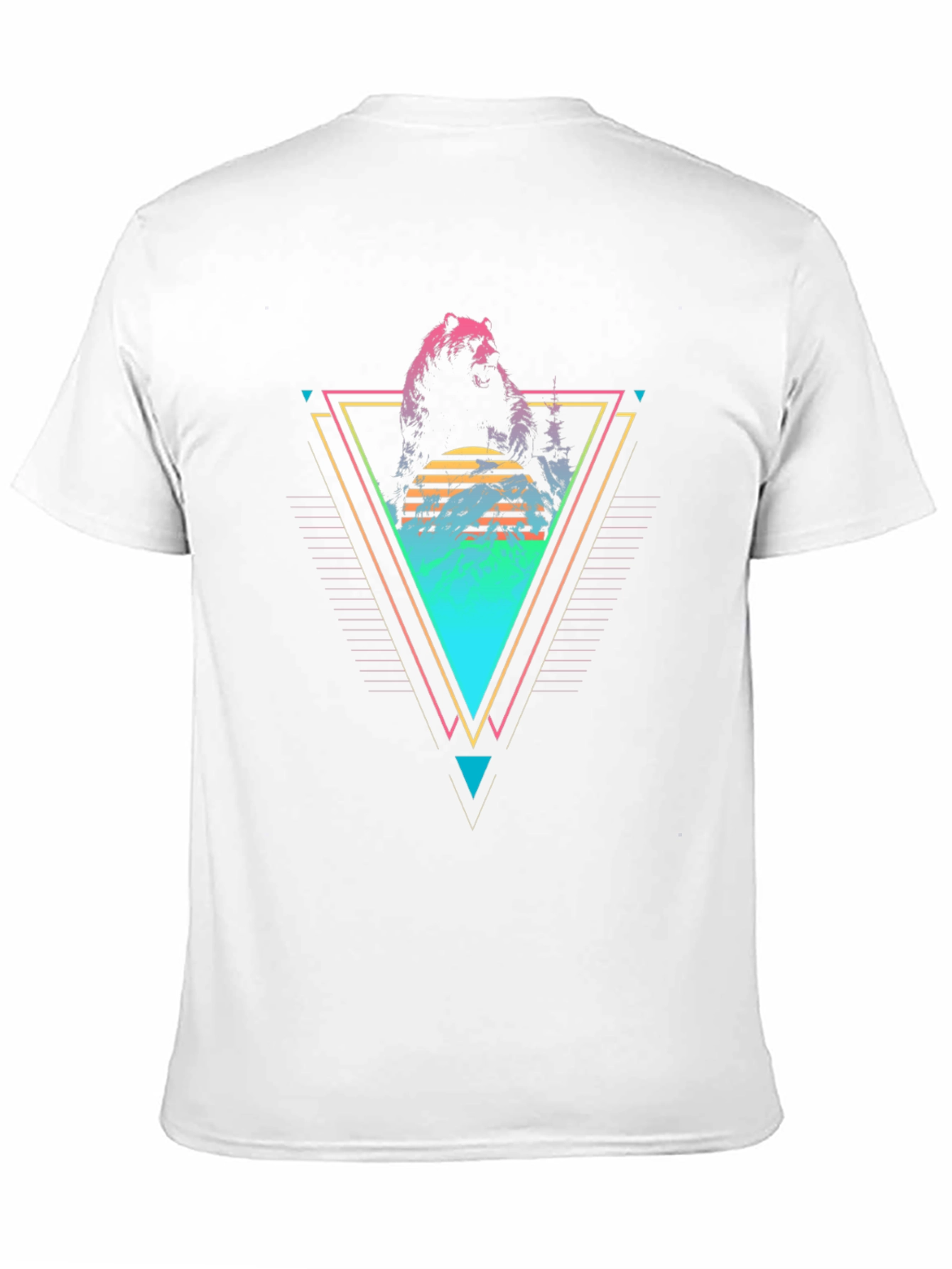Retro Bear Graphic Tee - Black