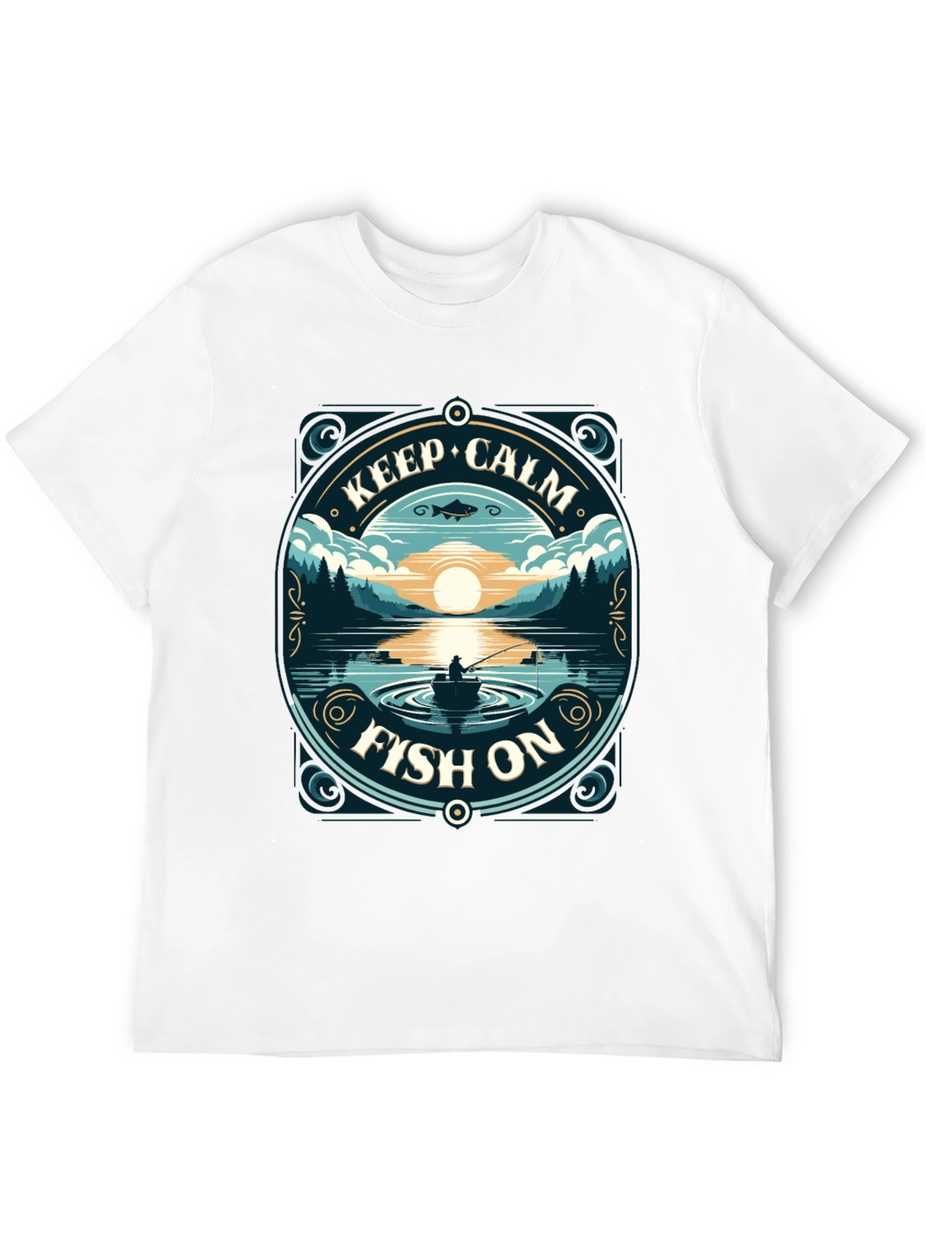 Keep Calm Fish On T-Shirt