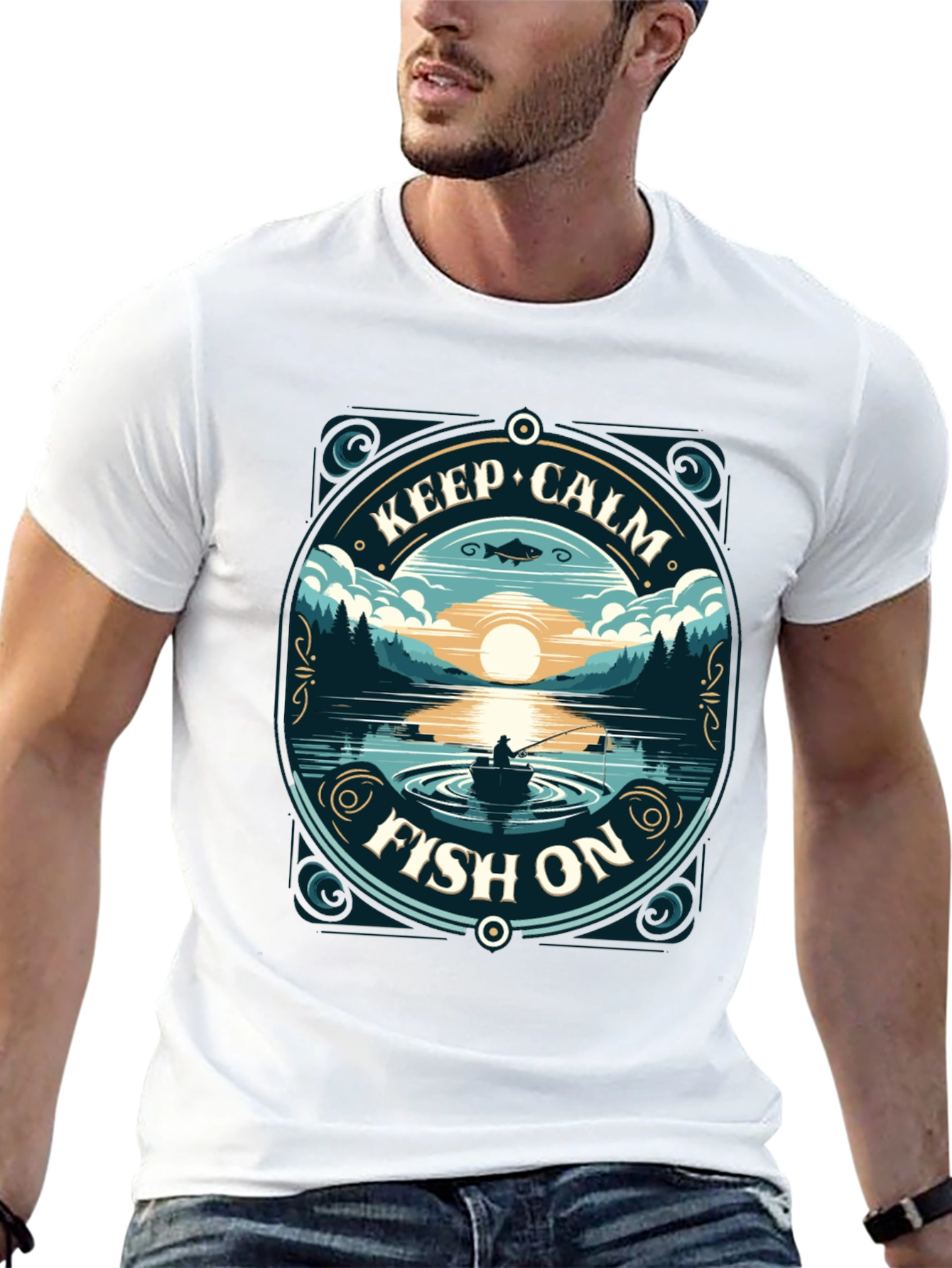 Keep Calm Fish On T-Shirt