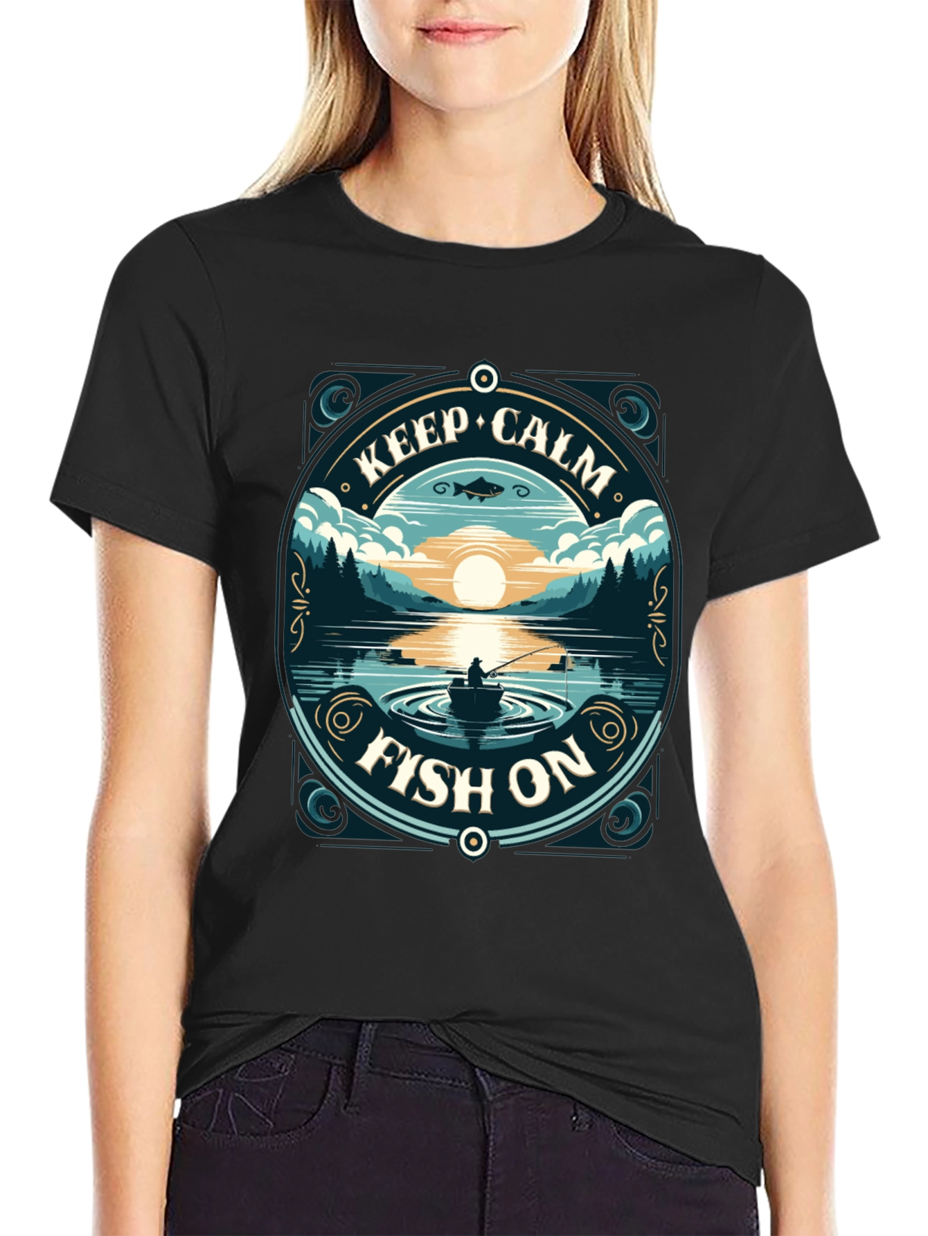 Keep Calm Fish On T-Shirt