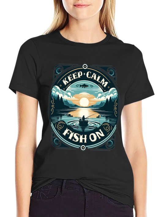 Keep Calm Fish On T-Shirt